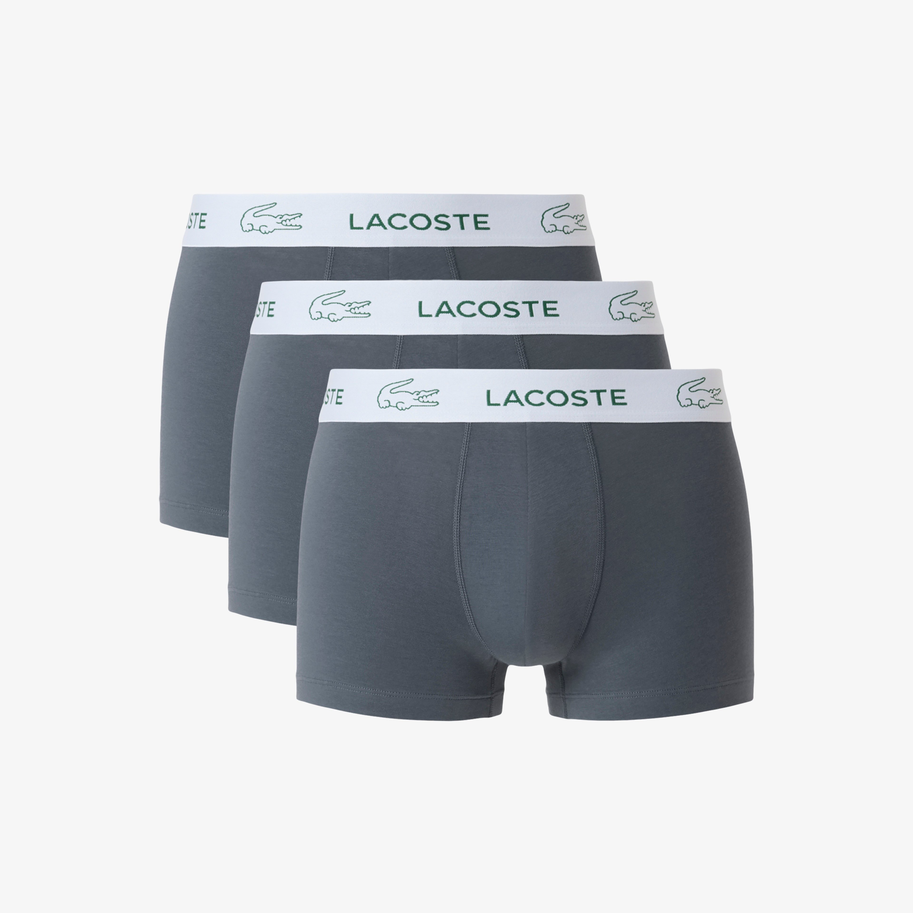 Erkek Regular Fit 3'lü Gri Boxer