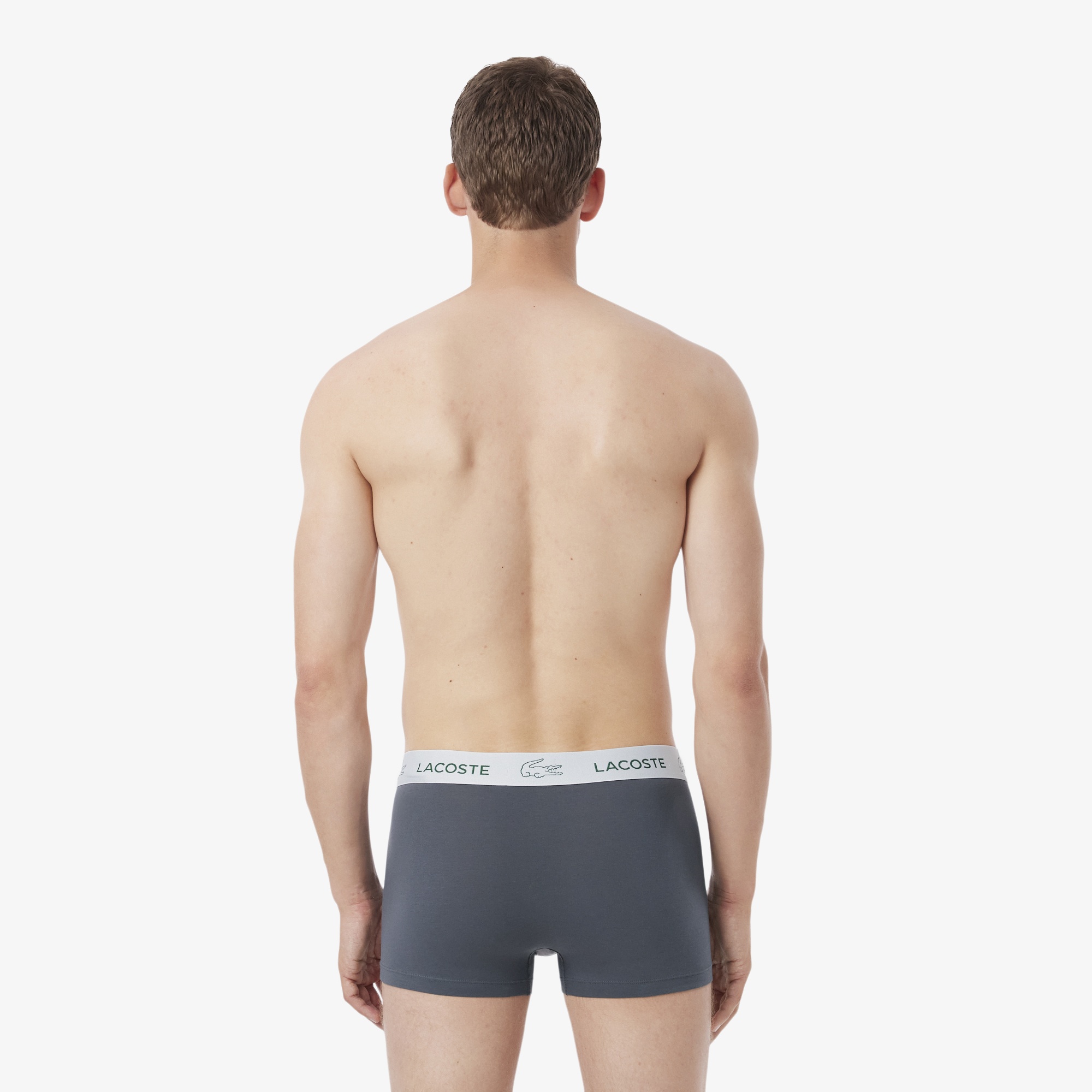 Erkek Regular Fit 3'lü Gri Boxer