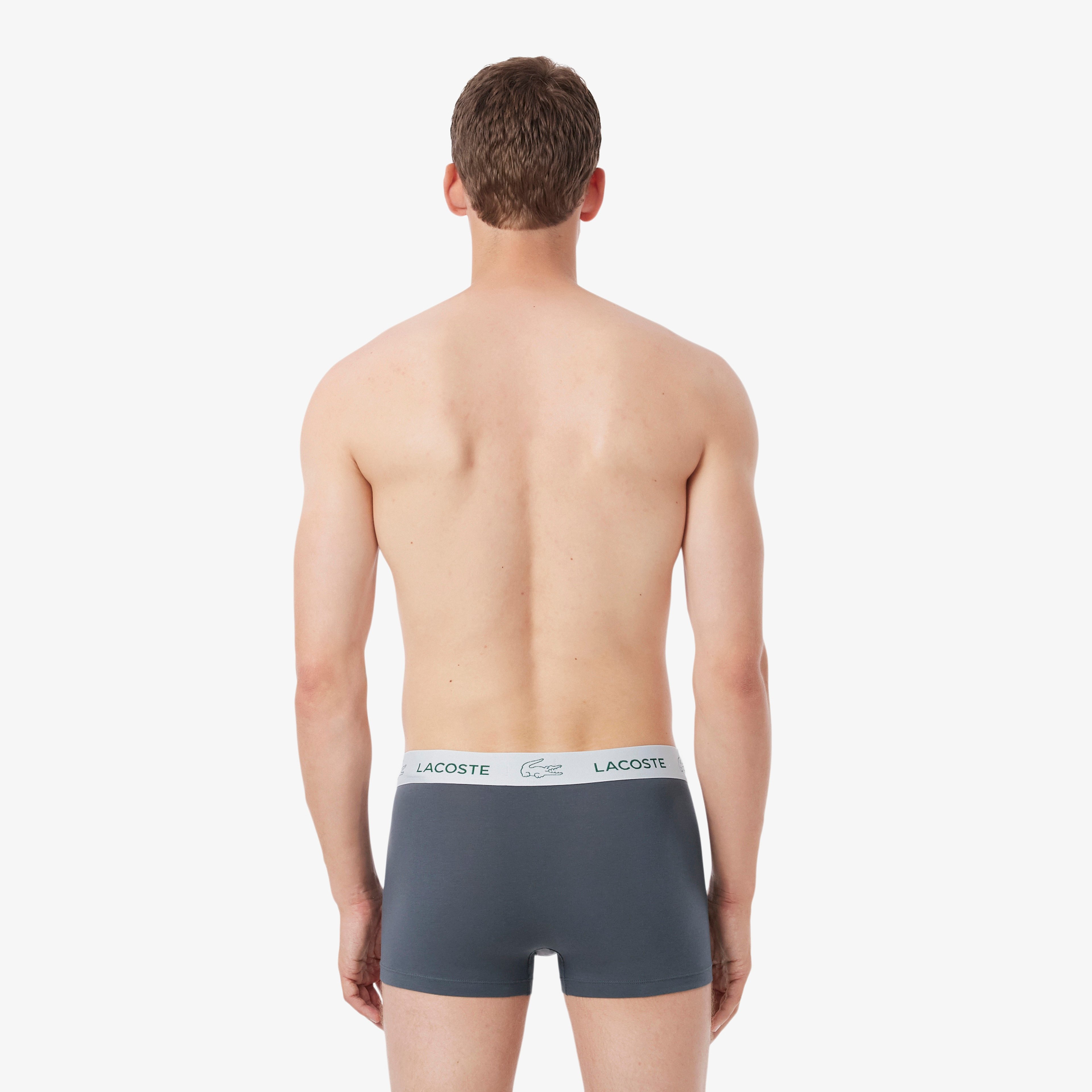 Erkek Regular Fit 3'lü Gri Boxer