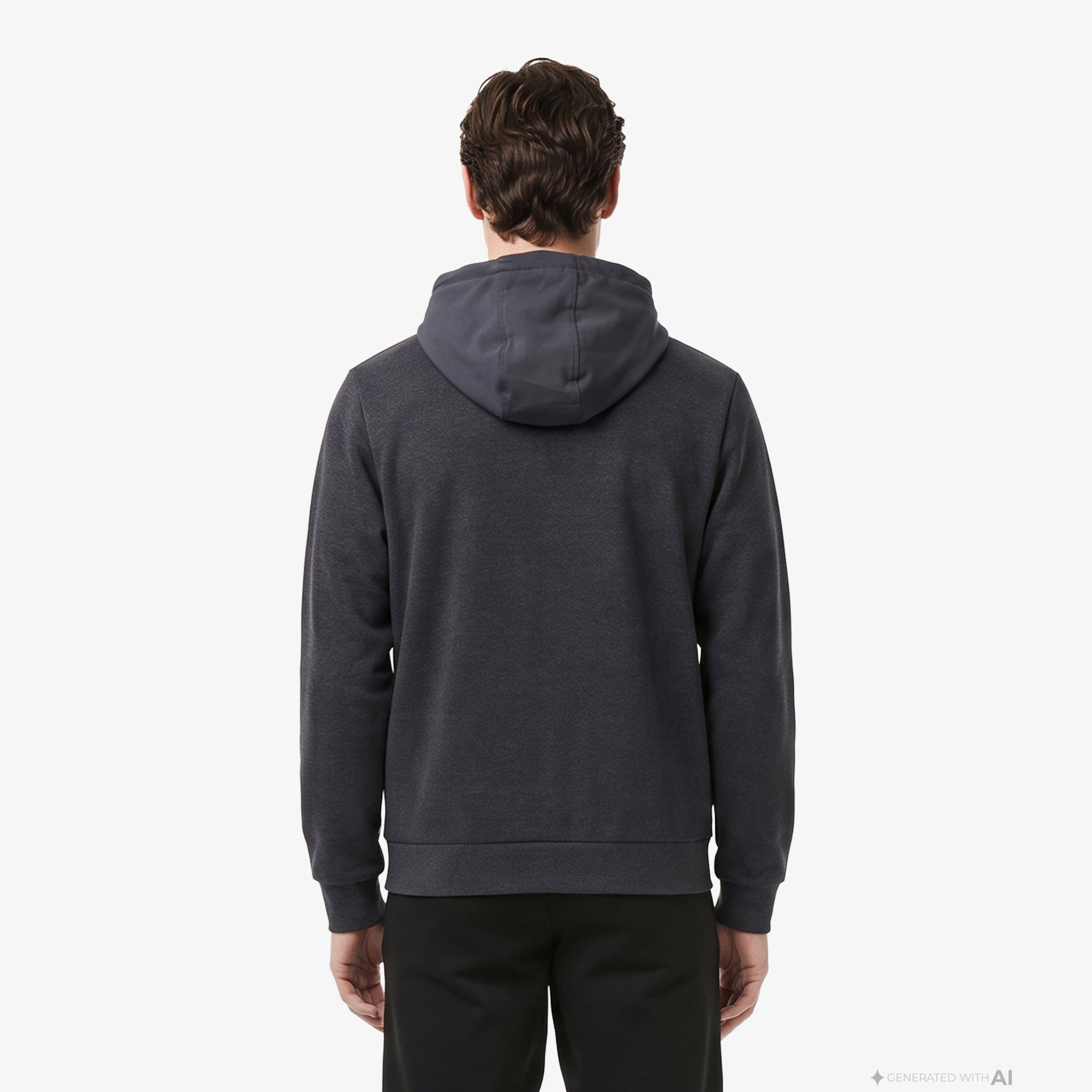 Erkek Regular Fit Kapüşonlu Koyu Gri Sweatshirt