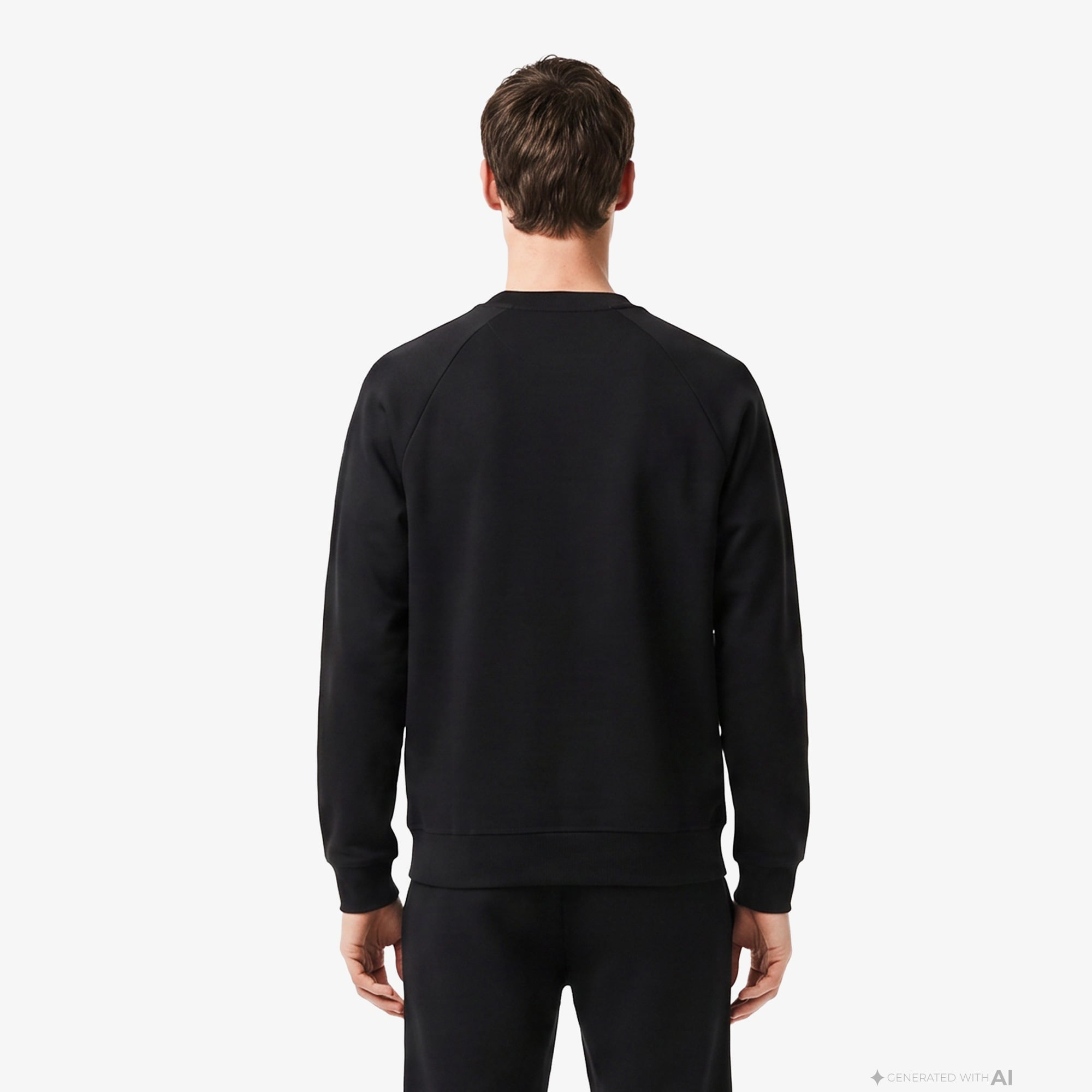 Erkek Classic Fit Bisiklet Yaka Siyah Sweatshirt