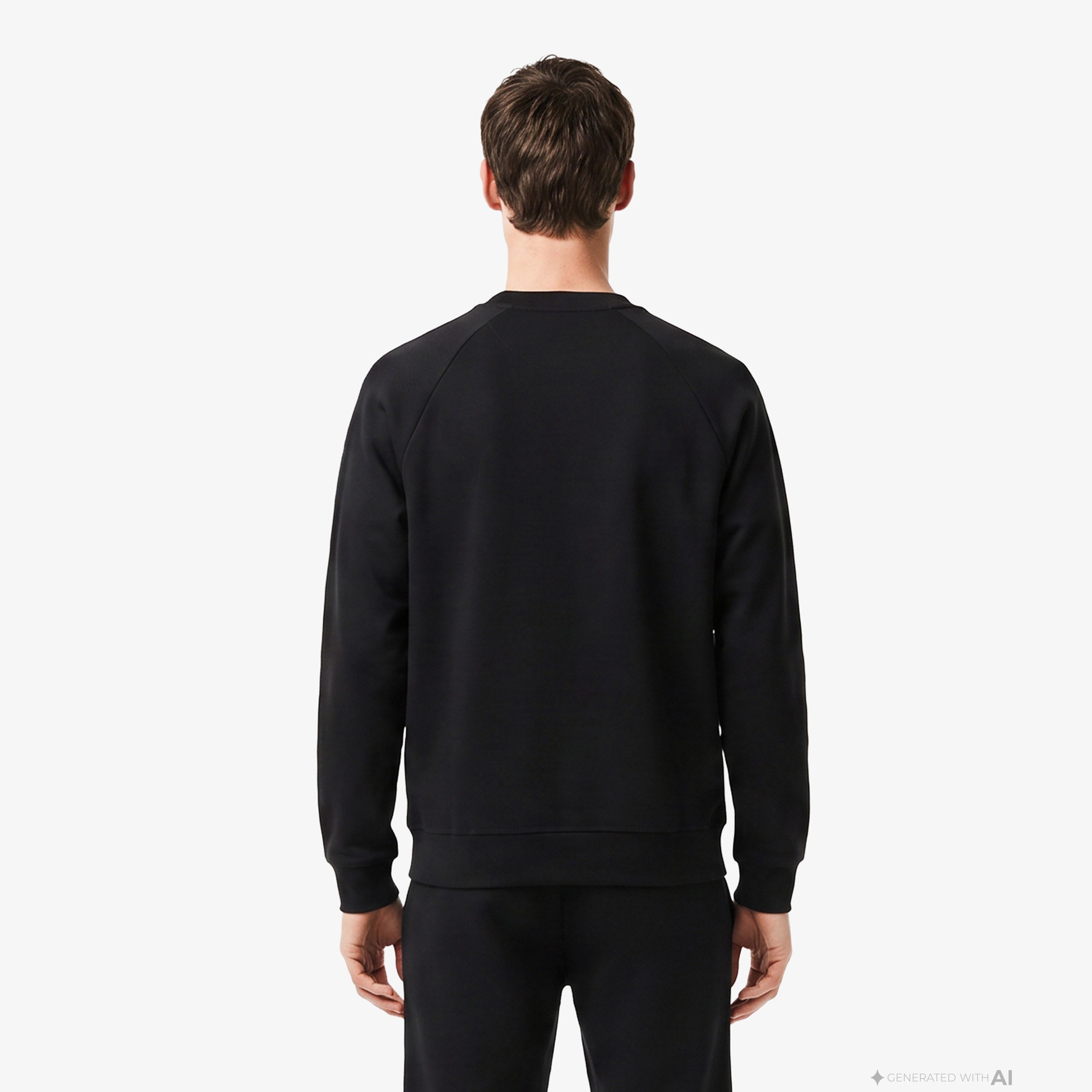 Erkek Classic Fit Bisiklet Yaka Siyah Sweatshirt