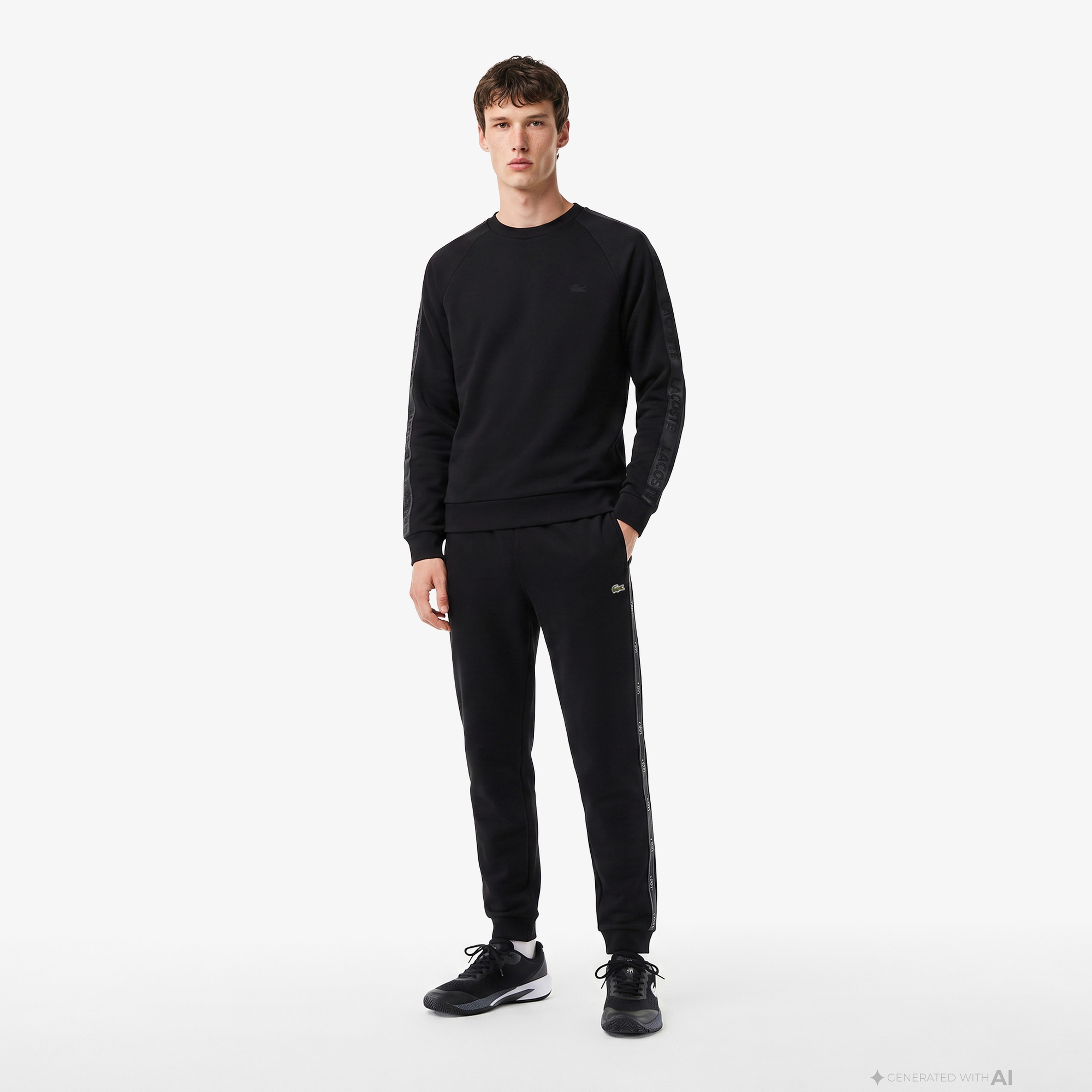 Erkek Classic Fit Bisiklet Yaka Siyah Sweatshirt