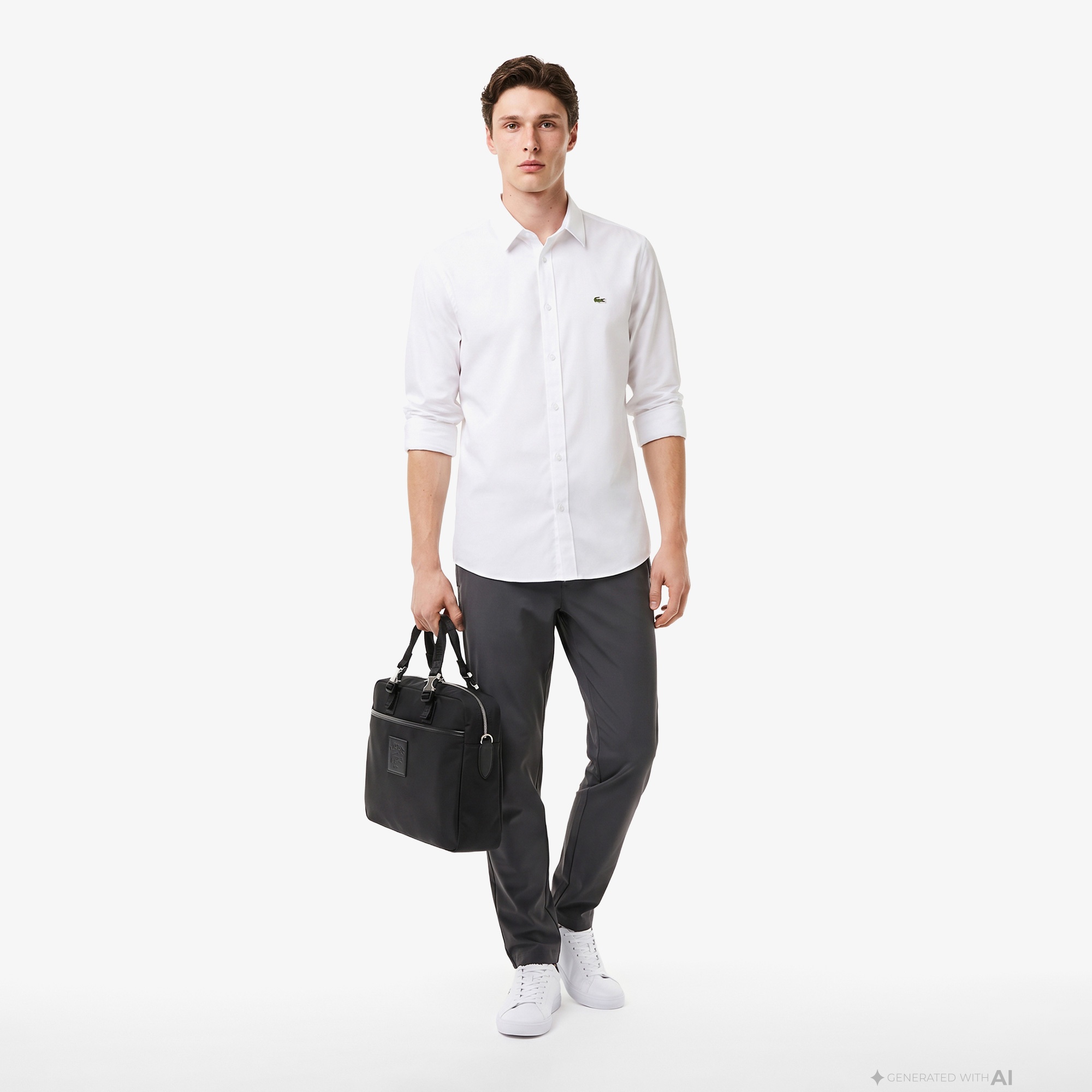 Erkek Slim Fit Beyaz Gömlek