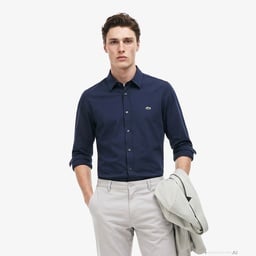 Erkek Slim Fit Lacivert Gömlek Lacivert