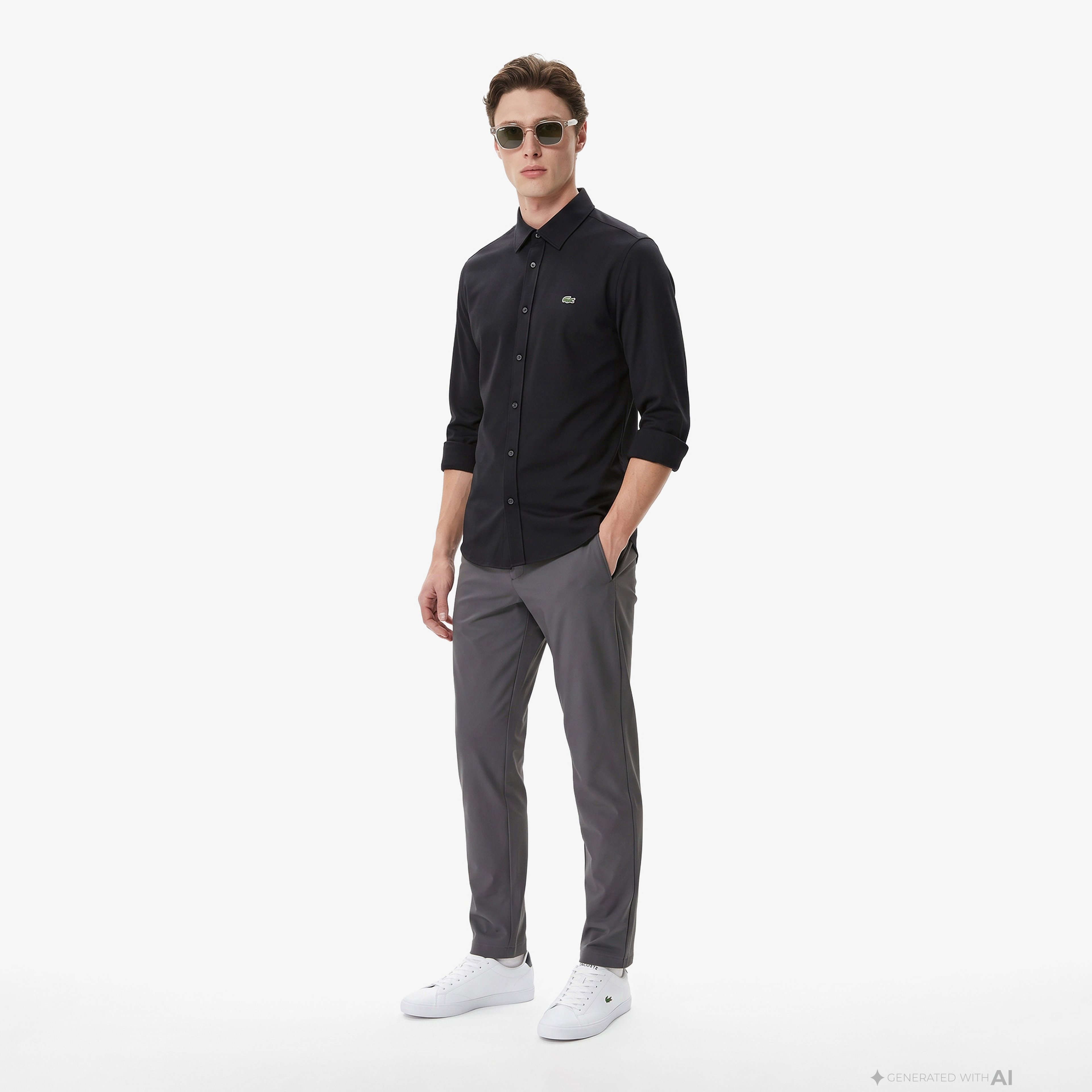 Erkek Slim Fit Siyah Gömlek Erkek Slim Fit Siyah Gömlek