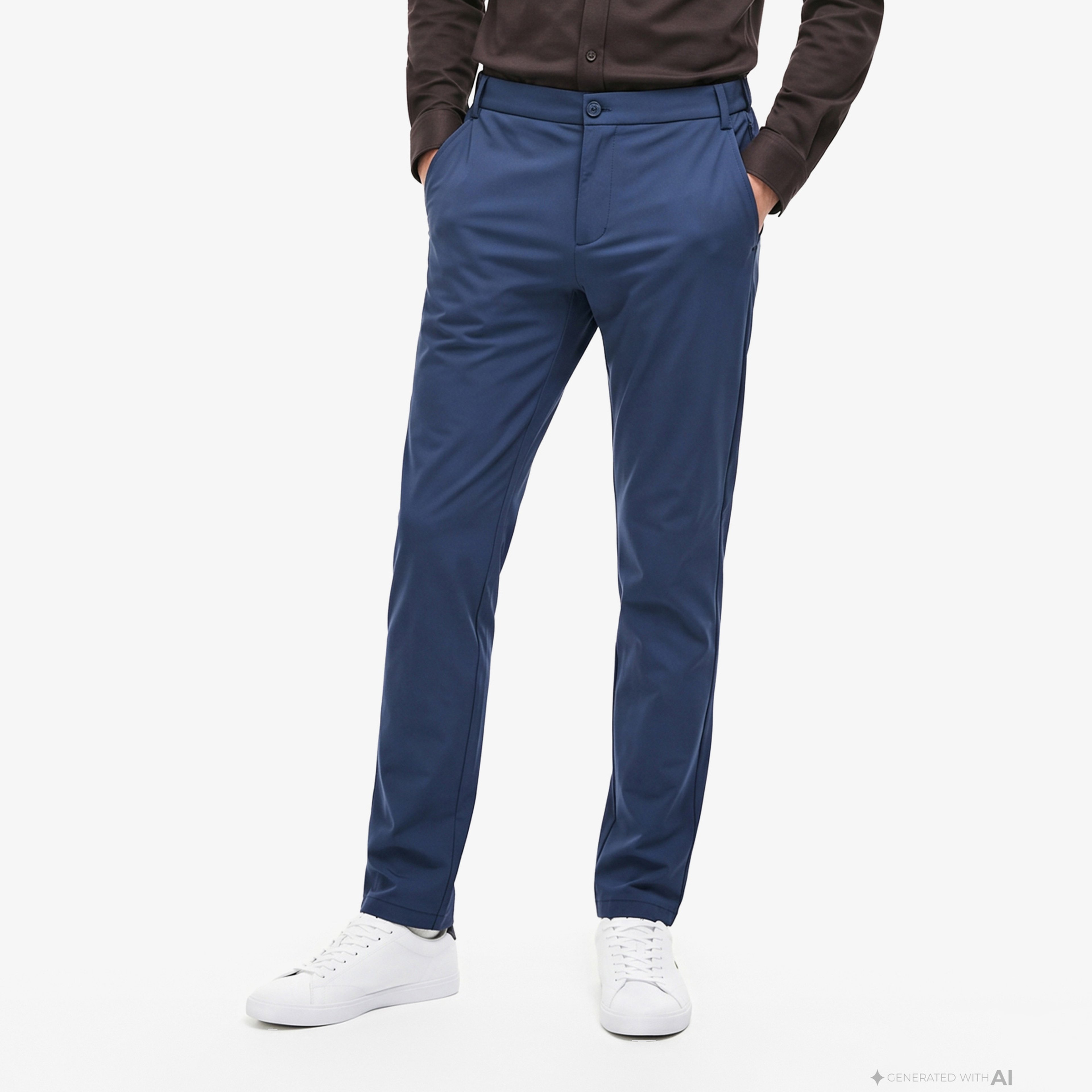 Erkek Tapered Fit Lacivert Chino Pantolon Erkek Tapered Fit Lacivert Chino Pantolon