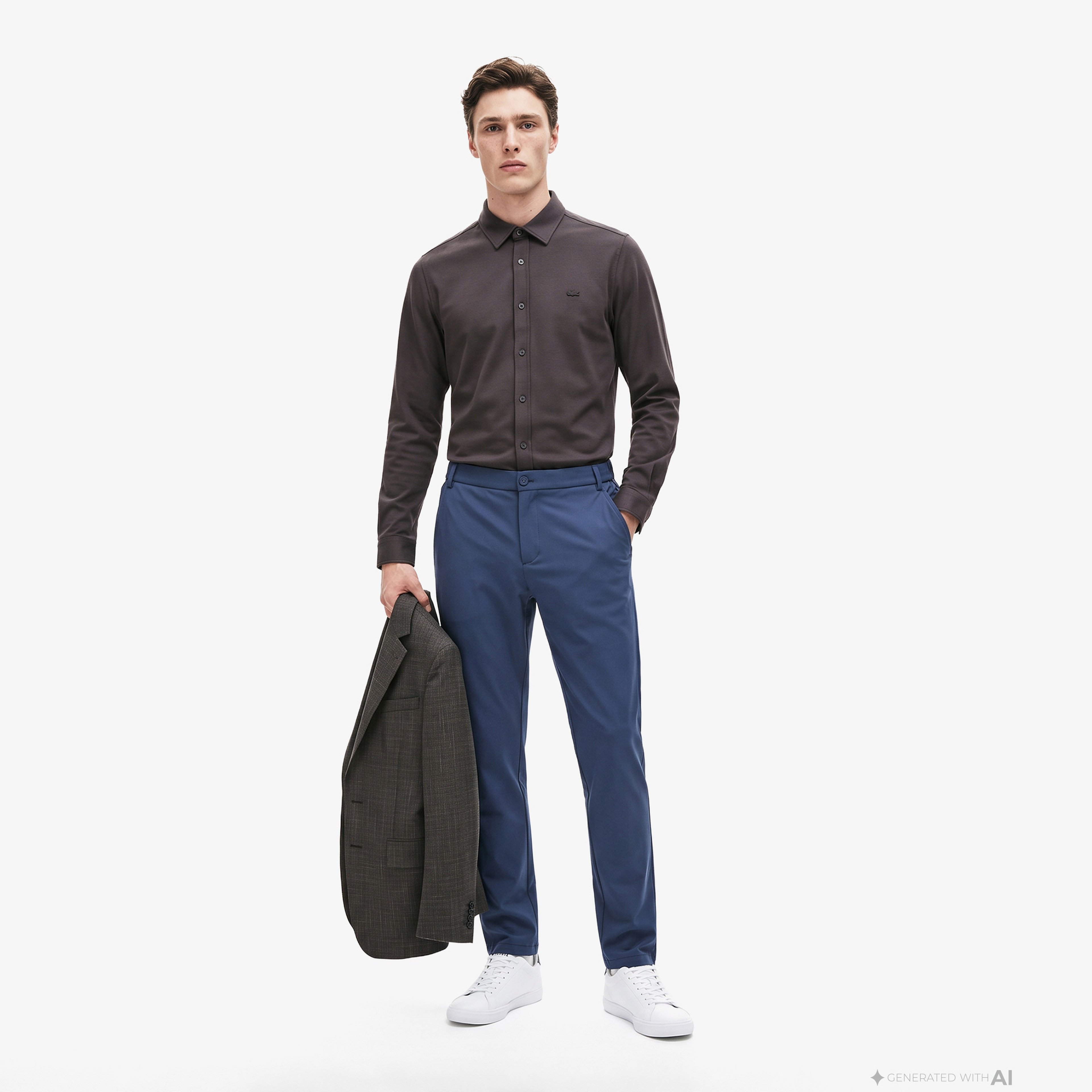 Erkek Tapered Fit Lacivert Chino Pantolon Erkek Tapered Fit Lacivert Chino Pantolon