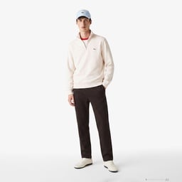Erkek Regular Fit Yarım Fermuarlı Krem Sweatshirt Krem