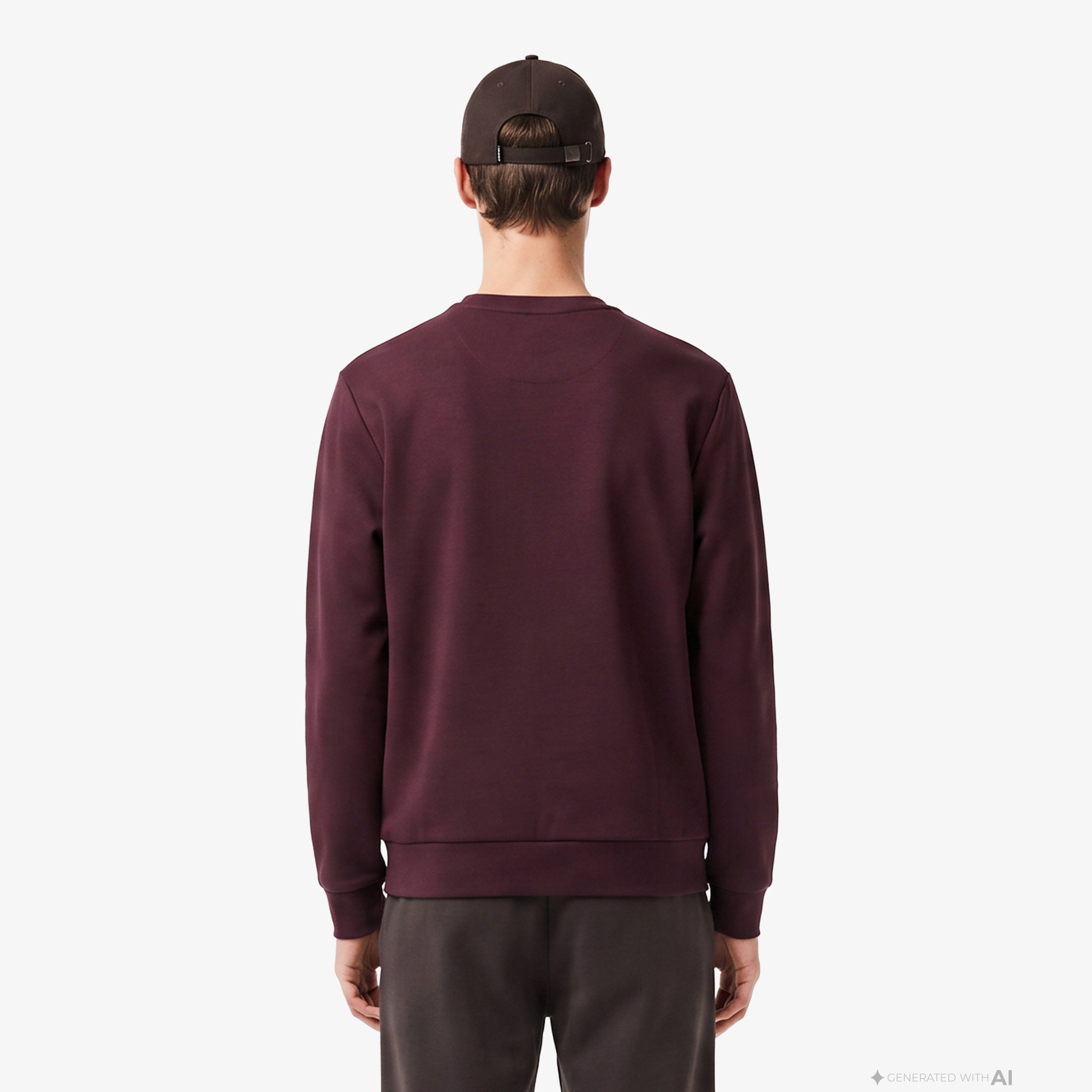 Erkek Classic Fit Bisiklet Yaka Bordo Sweatshirt Erkek Classic Fit Bisiklet Yaka Bordo Sweatshirt