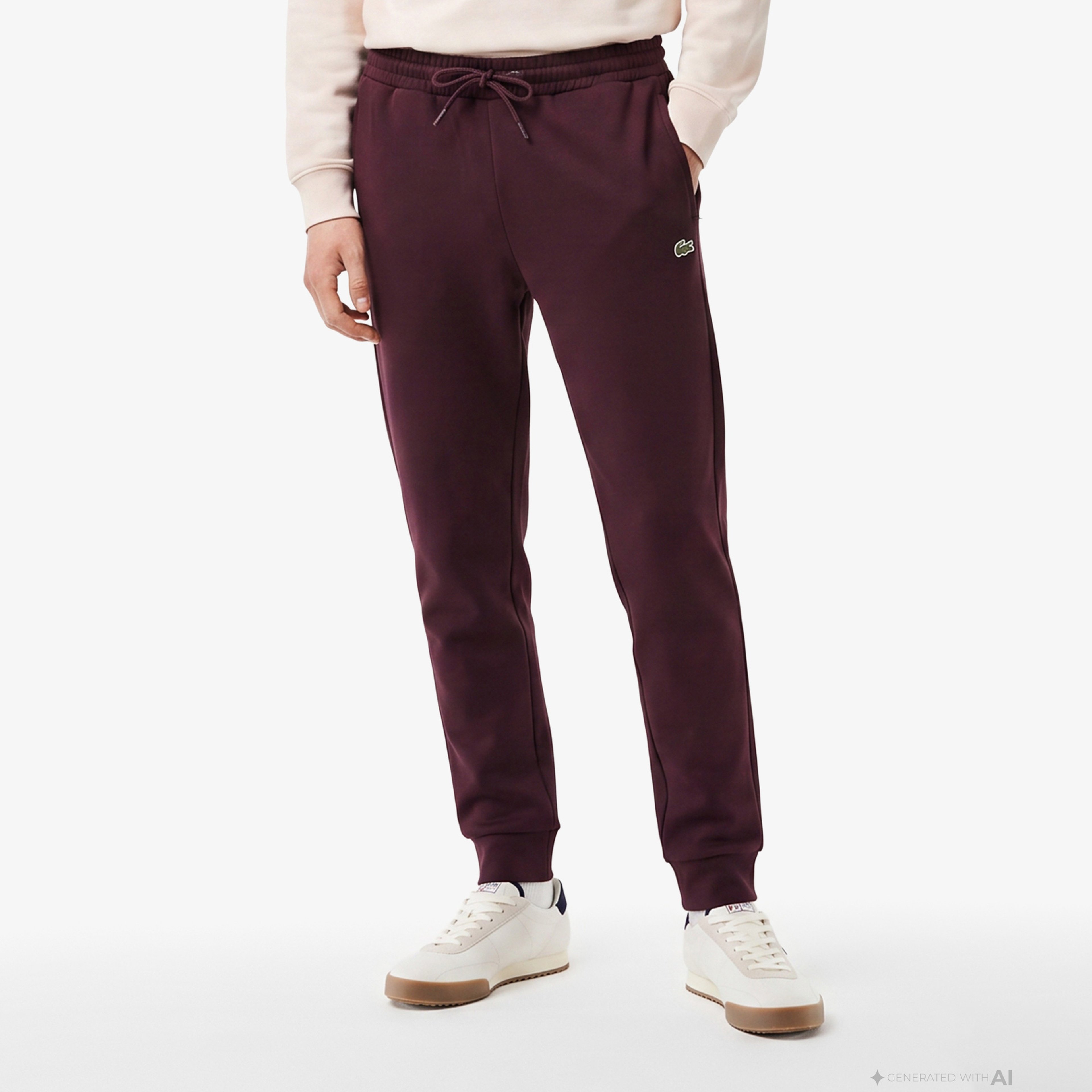 Erkek Slim Fit Bordo Eşofman Altı