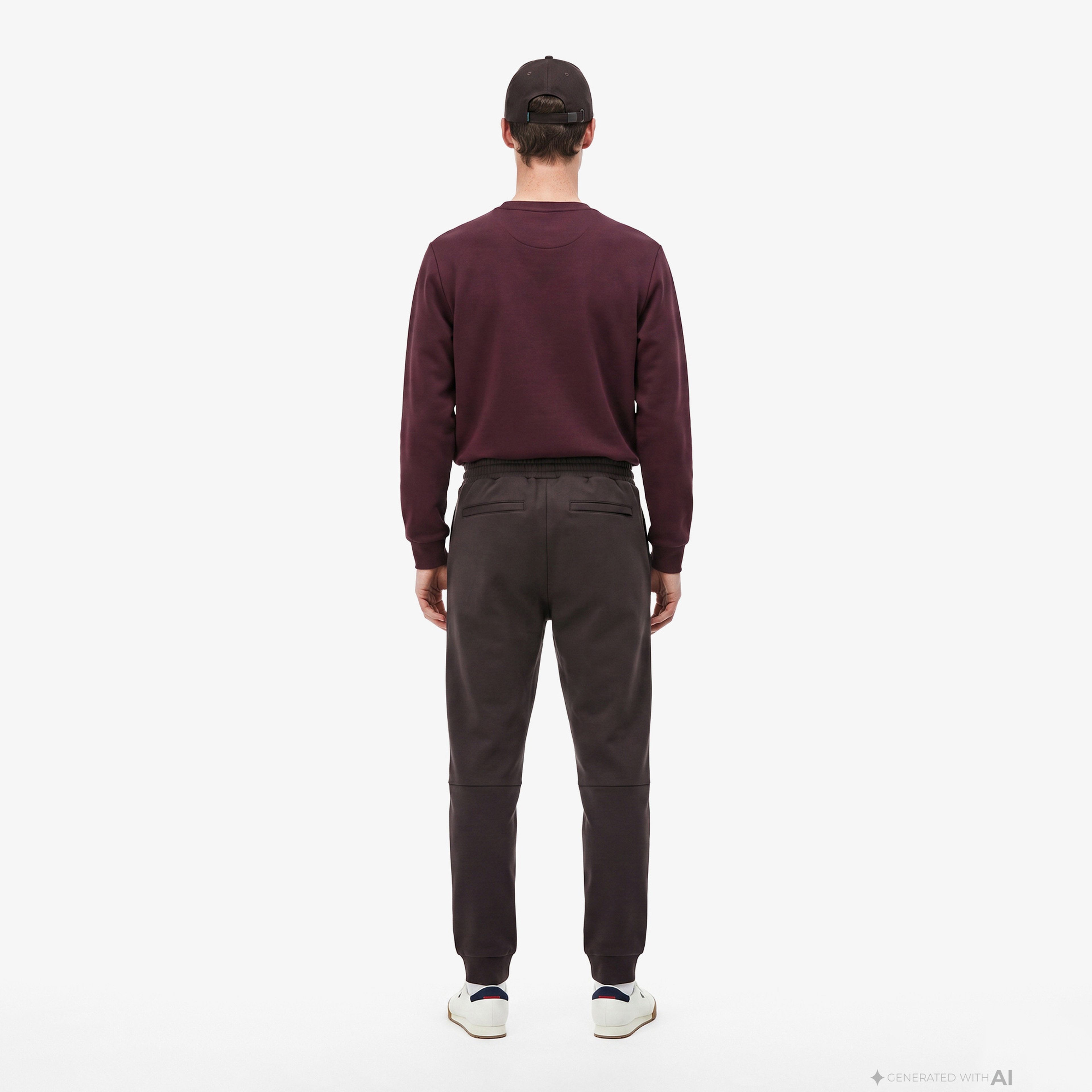 Erkek Slim Fit Kahverengi Eşofman Altı