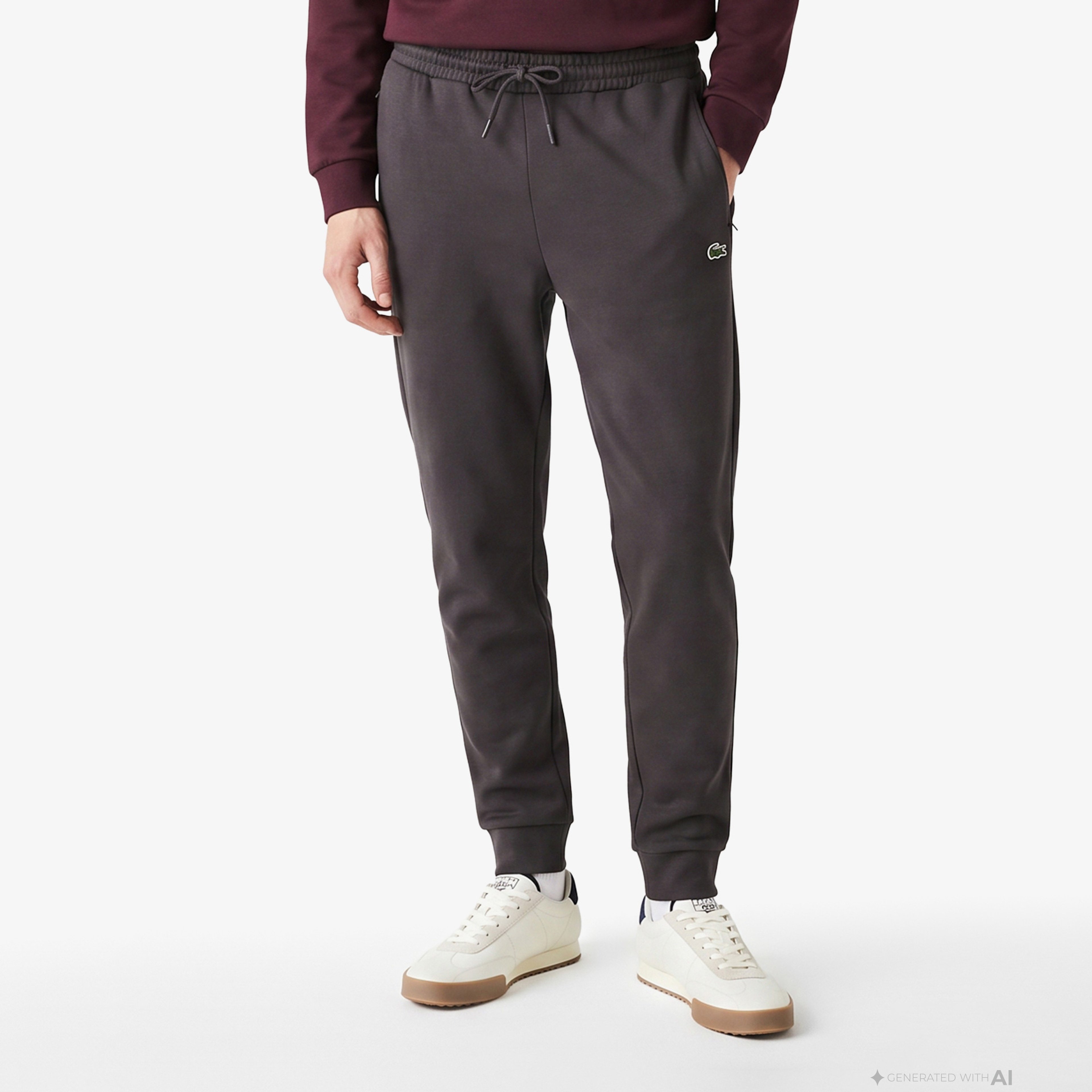 Erkek Slim Fit Kahverengi Eşofman Altı