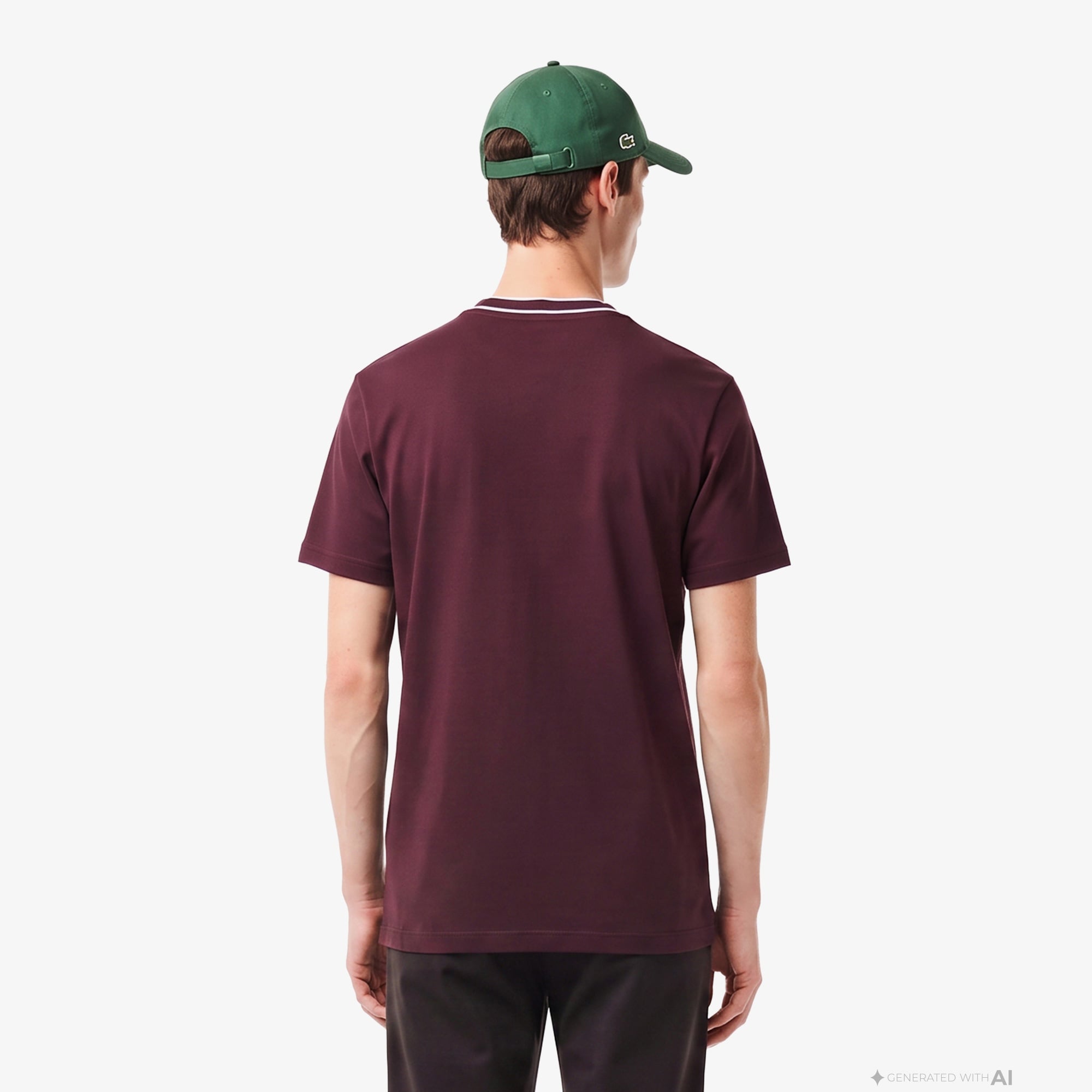 Erkek Regular Fit Bisiklet Yaka Bordo T-Shirt
