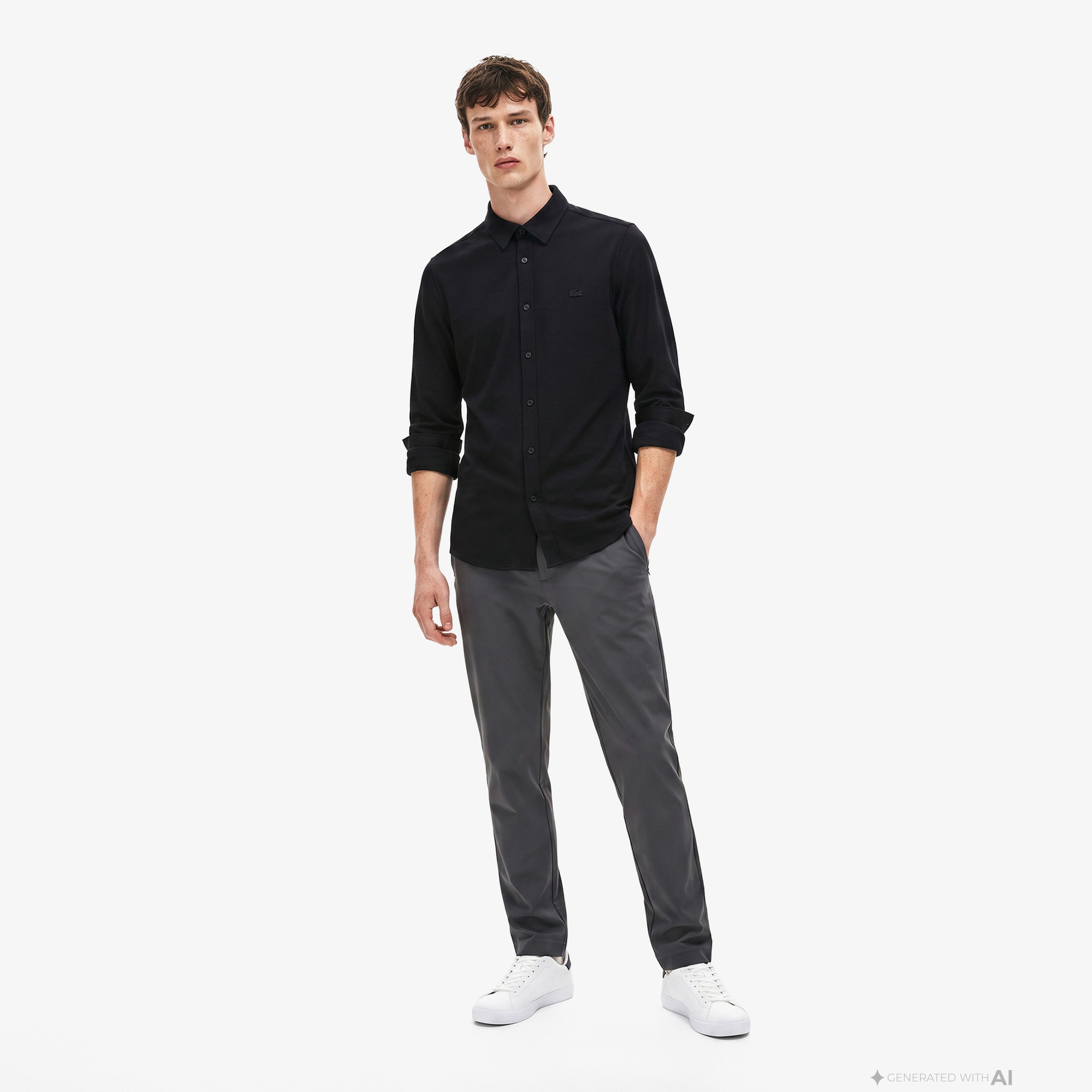 Erkek Slim Fit Siyah Gömlek Erkek Slim Fit Siyah Gömlek