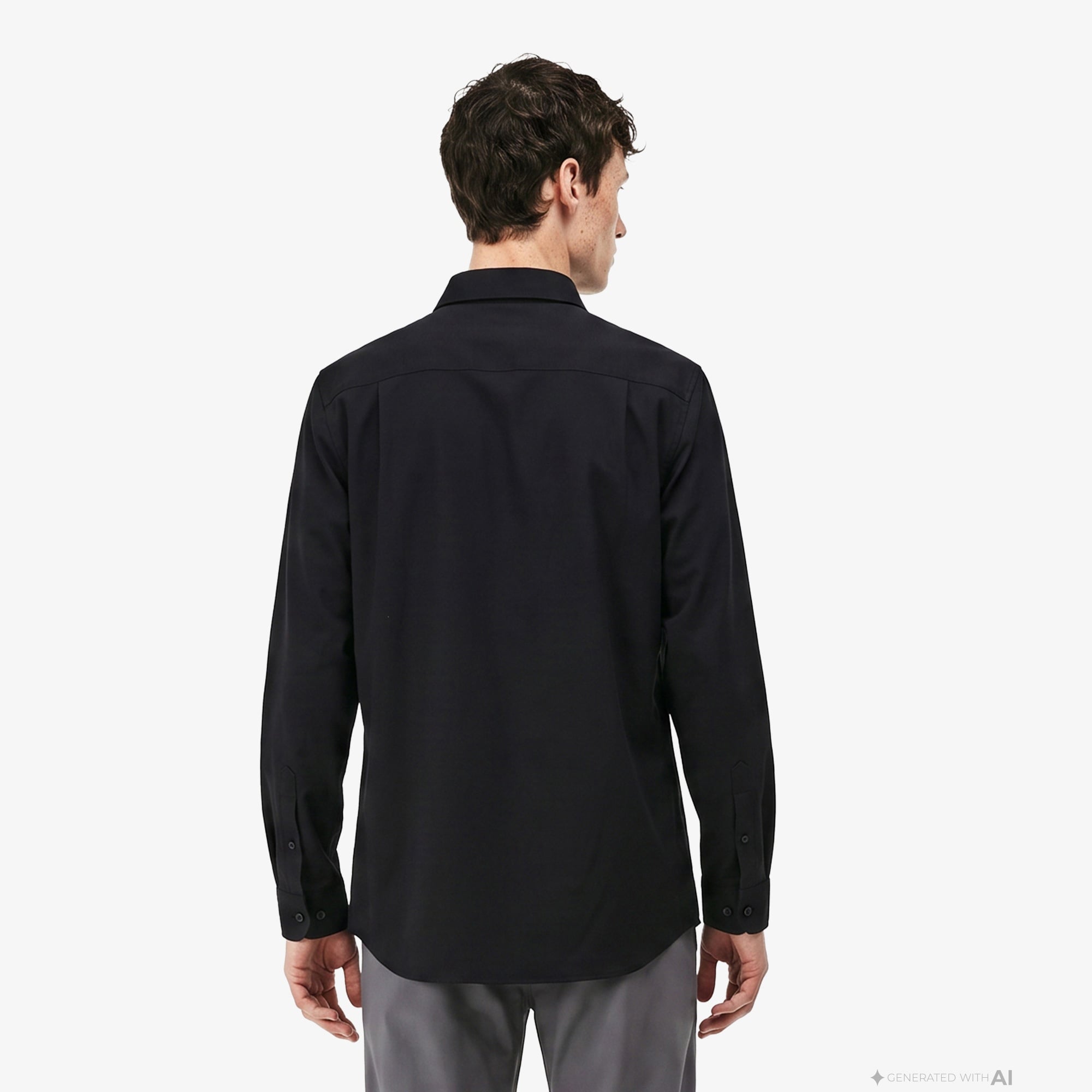 Erkek Slim Fit Siyah Gömlek