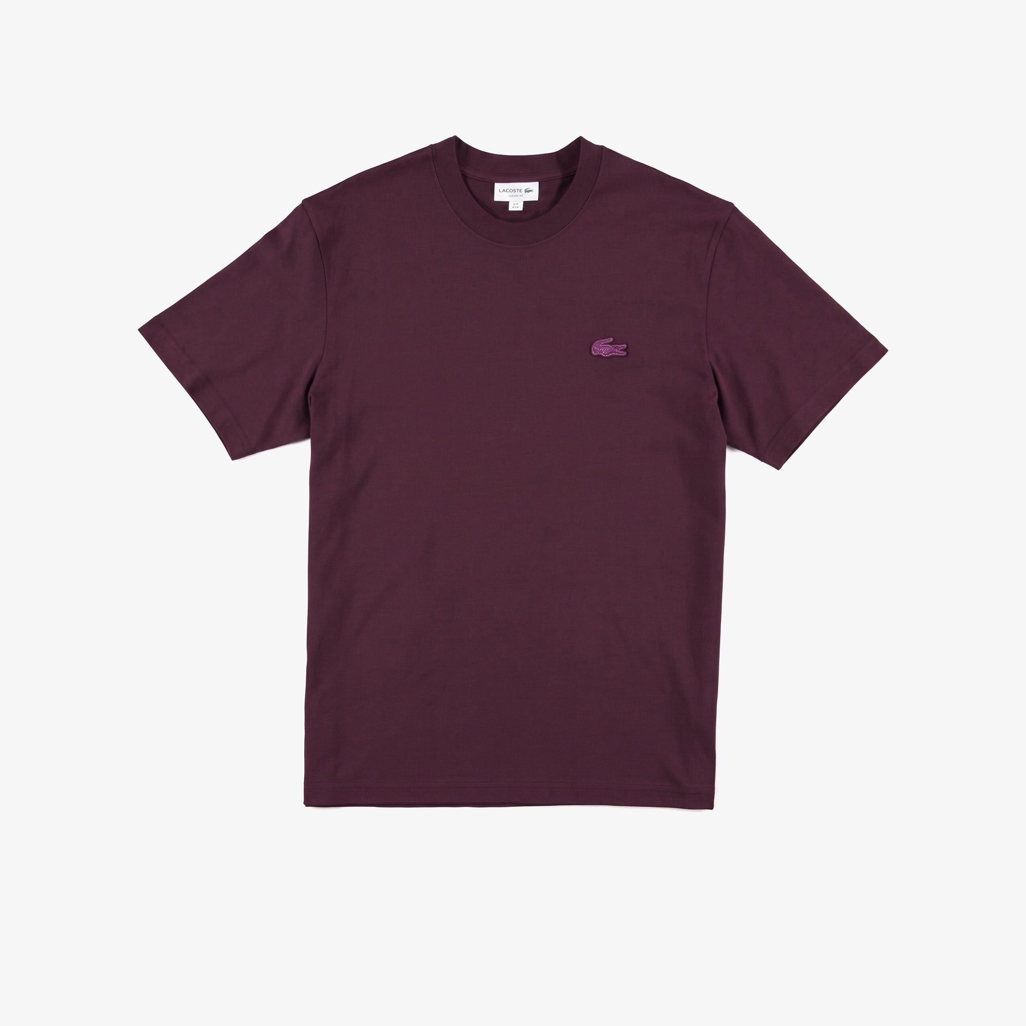 Erkek Classic Fit Bisiklet Yaka Bordo T-Shirt