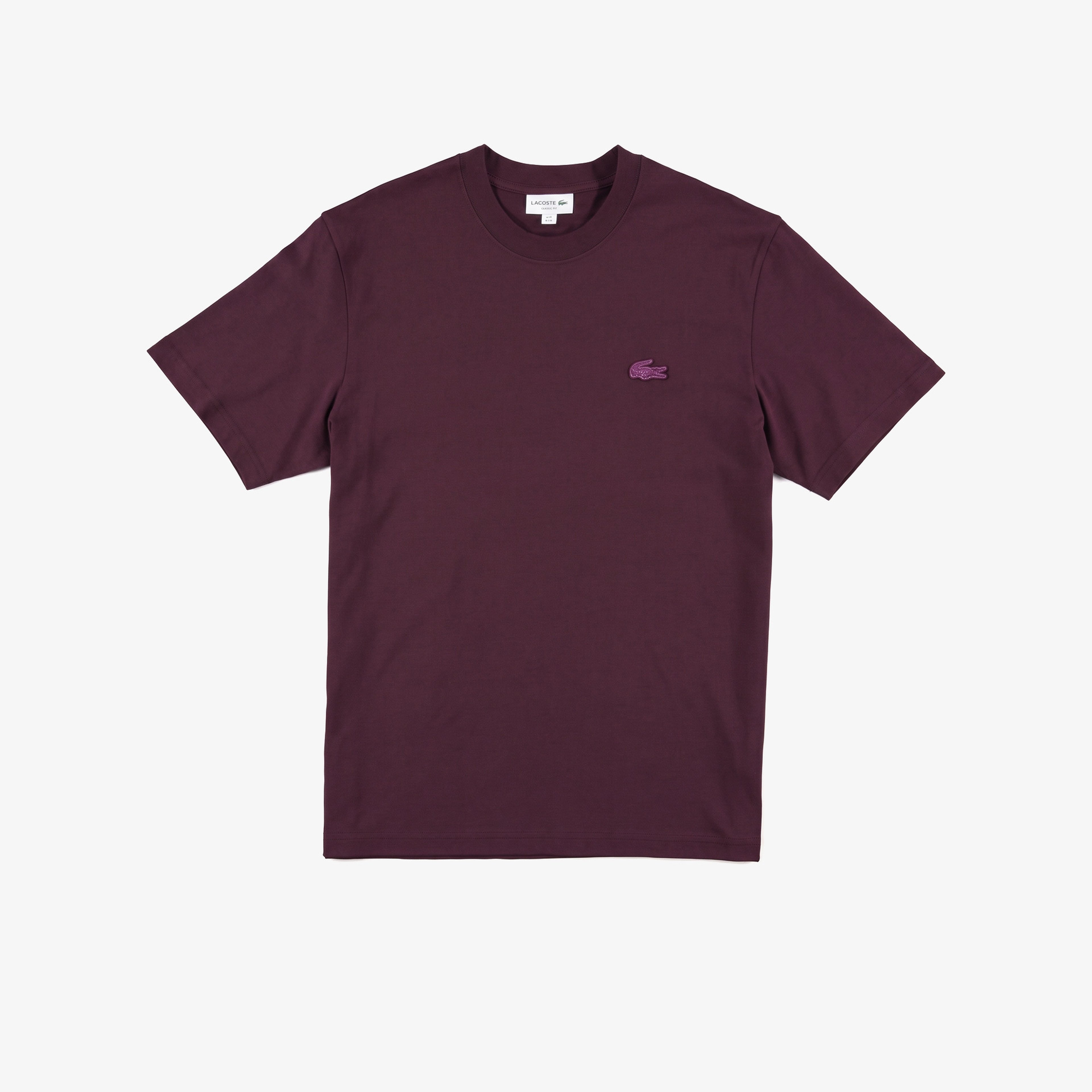 Erkek Classic Fit Bisiklet Yaka Bordo T-Shirt