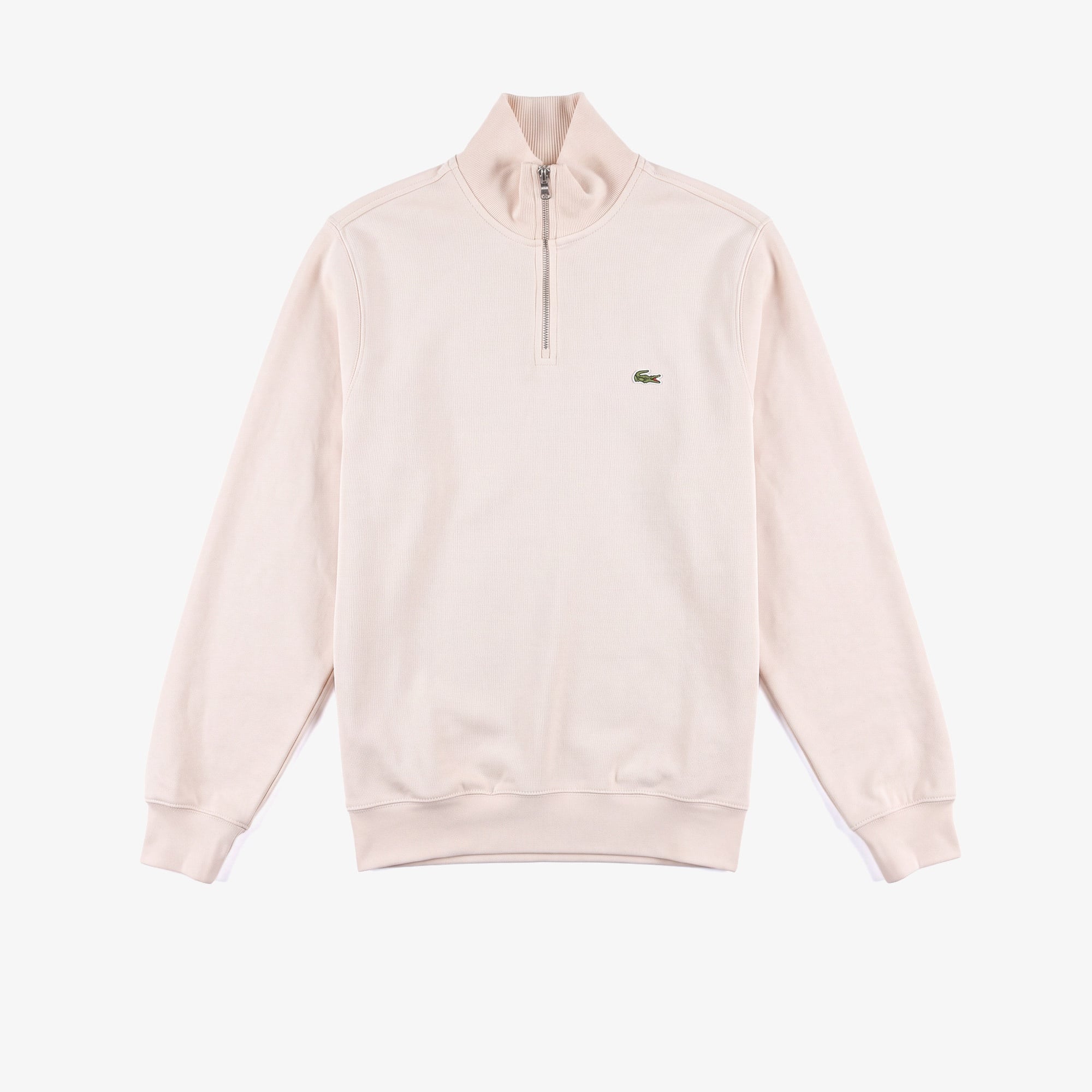 Erkek Regular Fit Yarım Fermuarlı Krem Sweatshirt