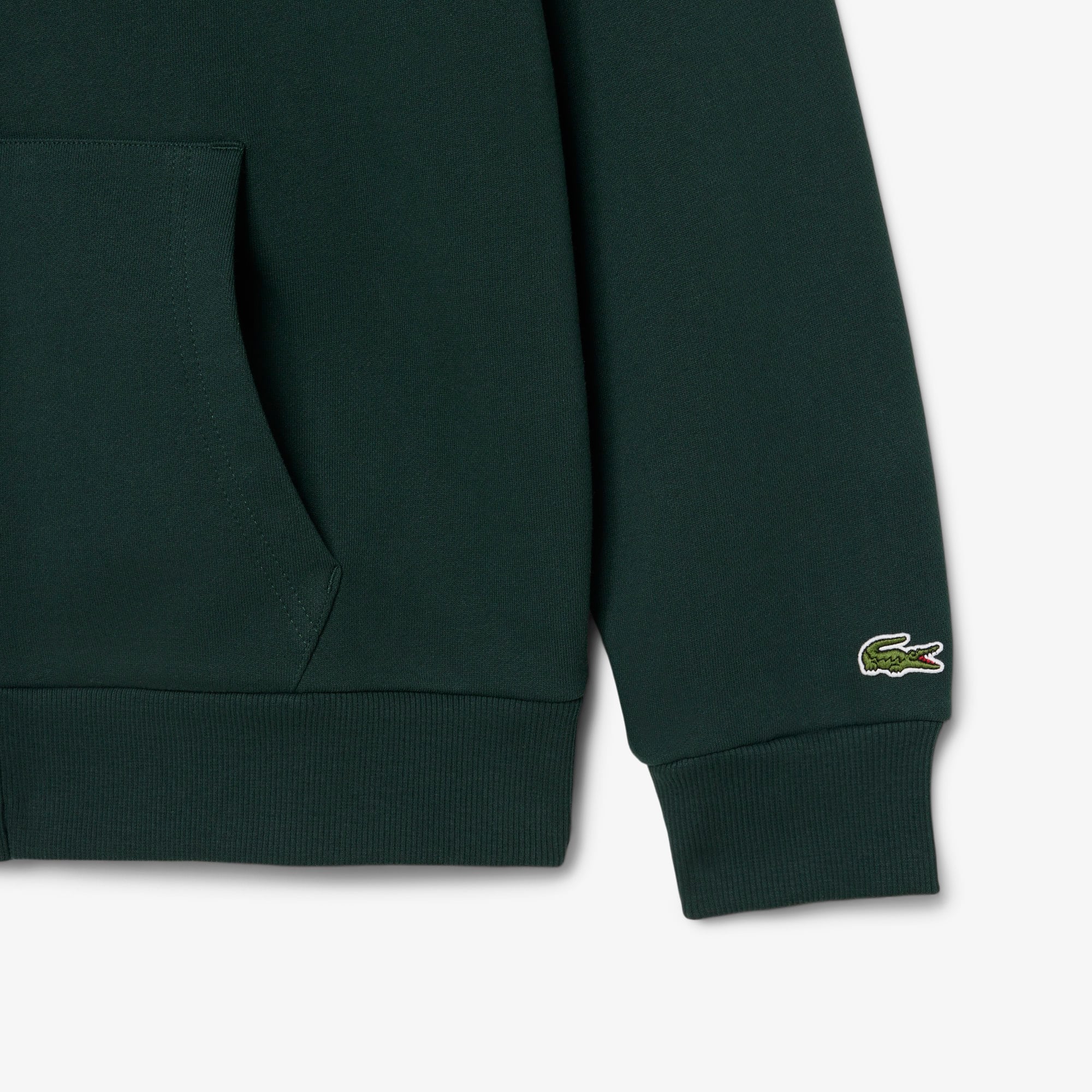 Erkek Classic Fit Kapüşonlu Koyu Yeşil Sweatshirt