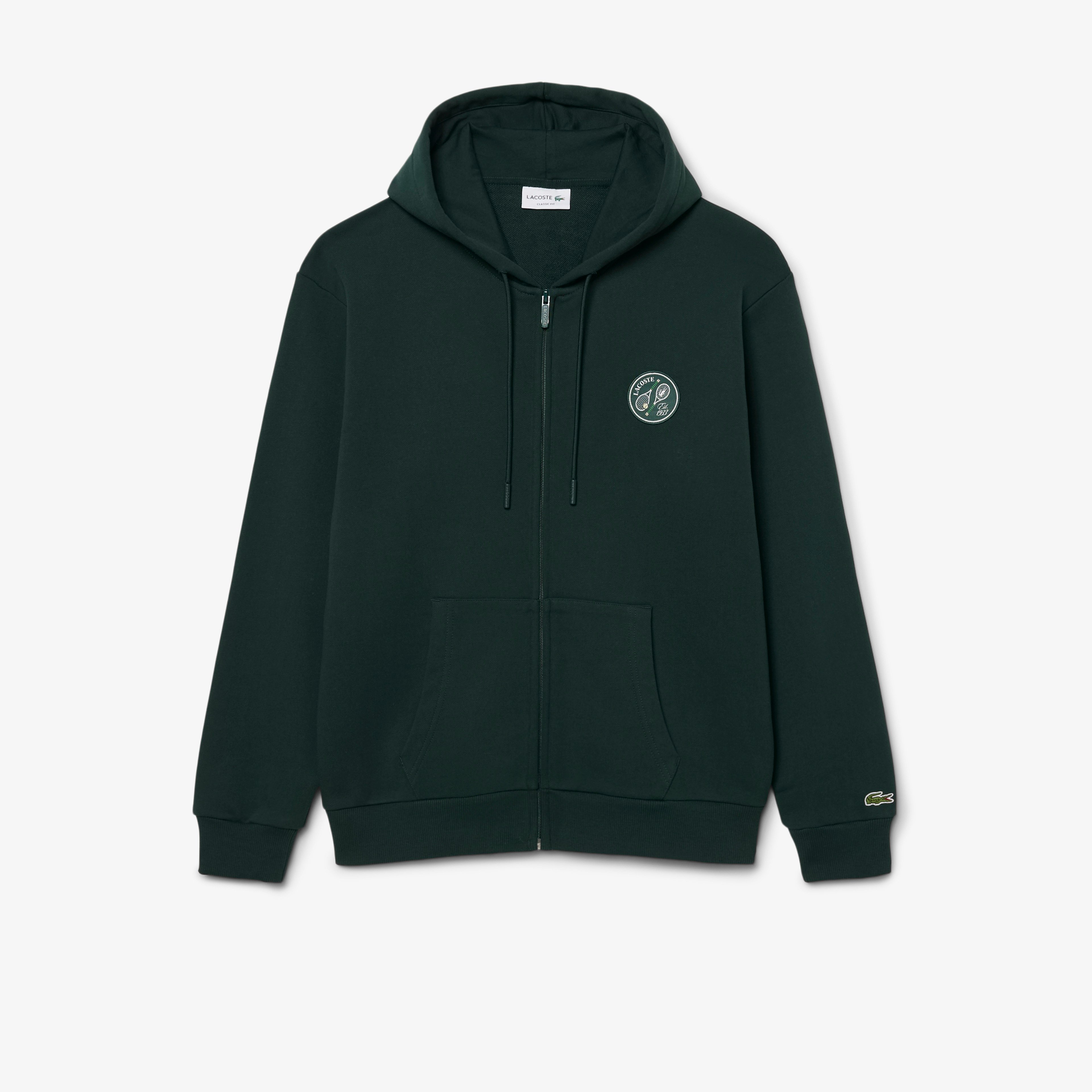 Erkek Classic Fit Kapüşonlu Koyu Yeşil Sweatshirt Erkek Classic Fit Kapüşonlu Koyu Yeşil Sweatshirt