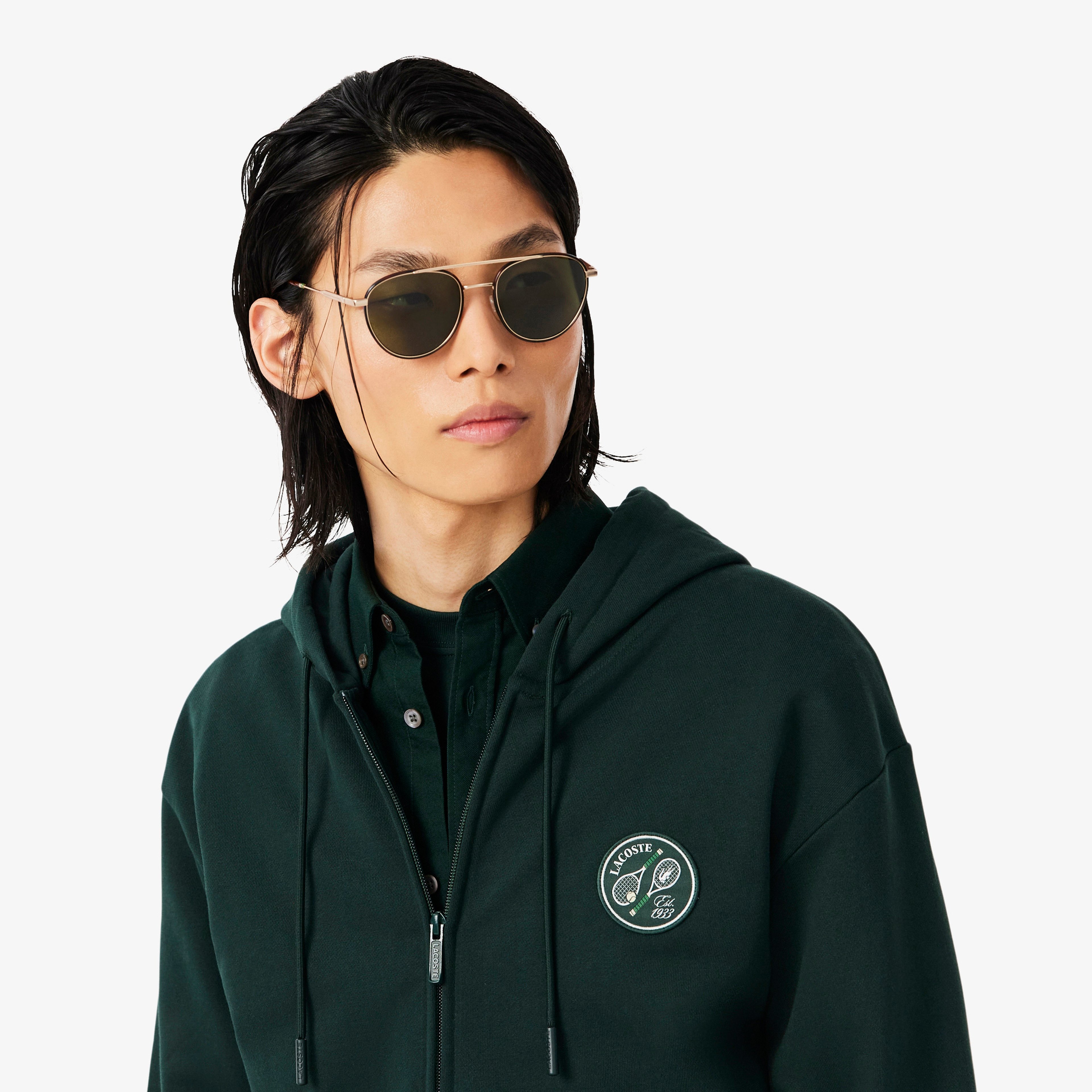 Erkek Classic Fit Kapüşonlu Koyu Yeşil Sweatshirt Erkek Classic Fit Kapüşonlu Koyu Yeşil Sweatshirt