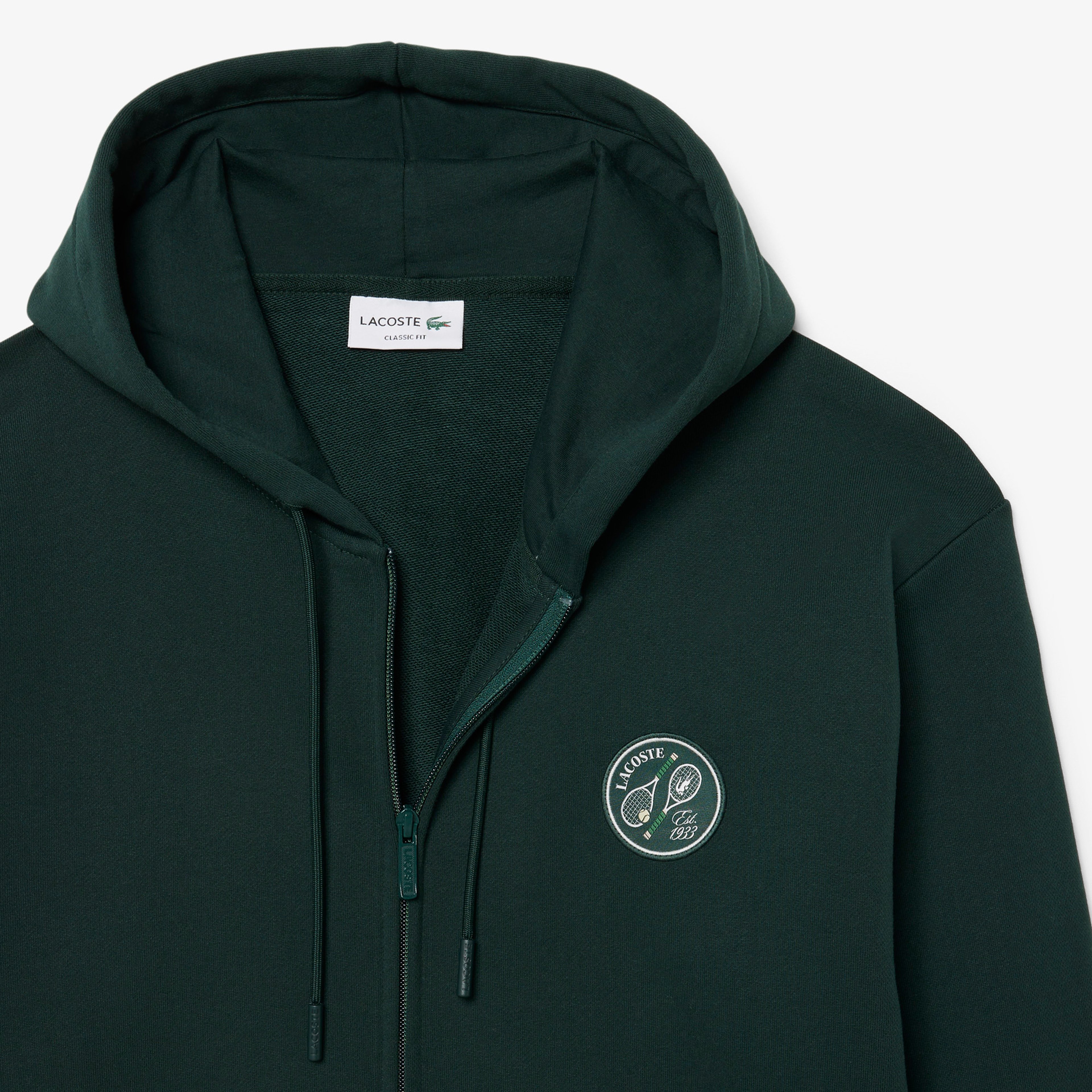 Erkek Classic Fit Kapüşonlu Koyu Yeşil Sweatshirt Erkek Classic Fit Kapüşonlu Koyu Yeşil Sweatshirt