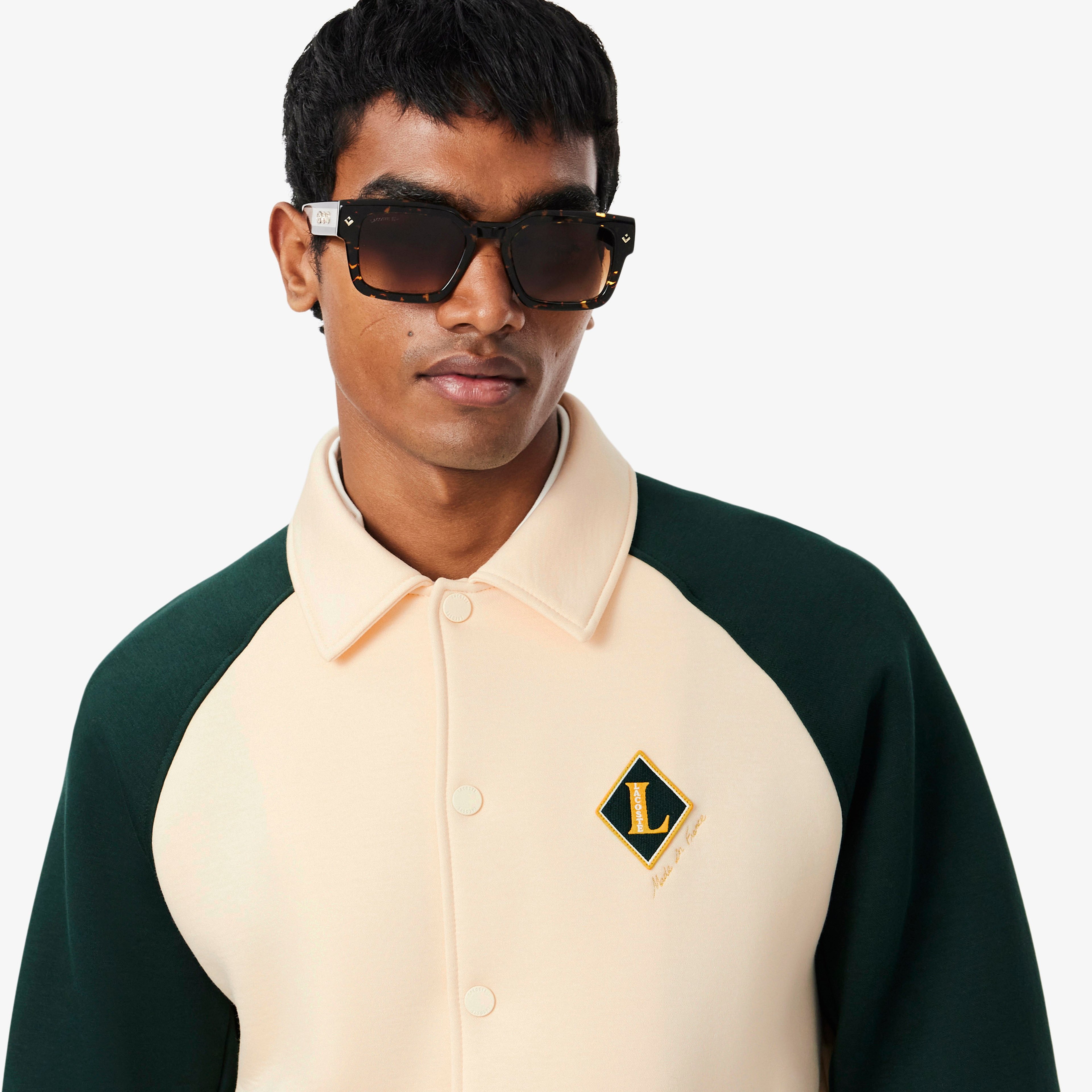 Erkek Classic Fit Renk Bloklu Bej Ceket Erkek Classic Fit Renk Bloklu Bej Ceket