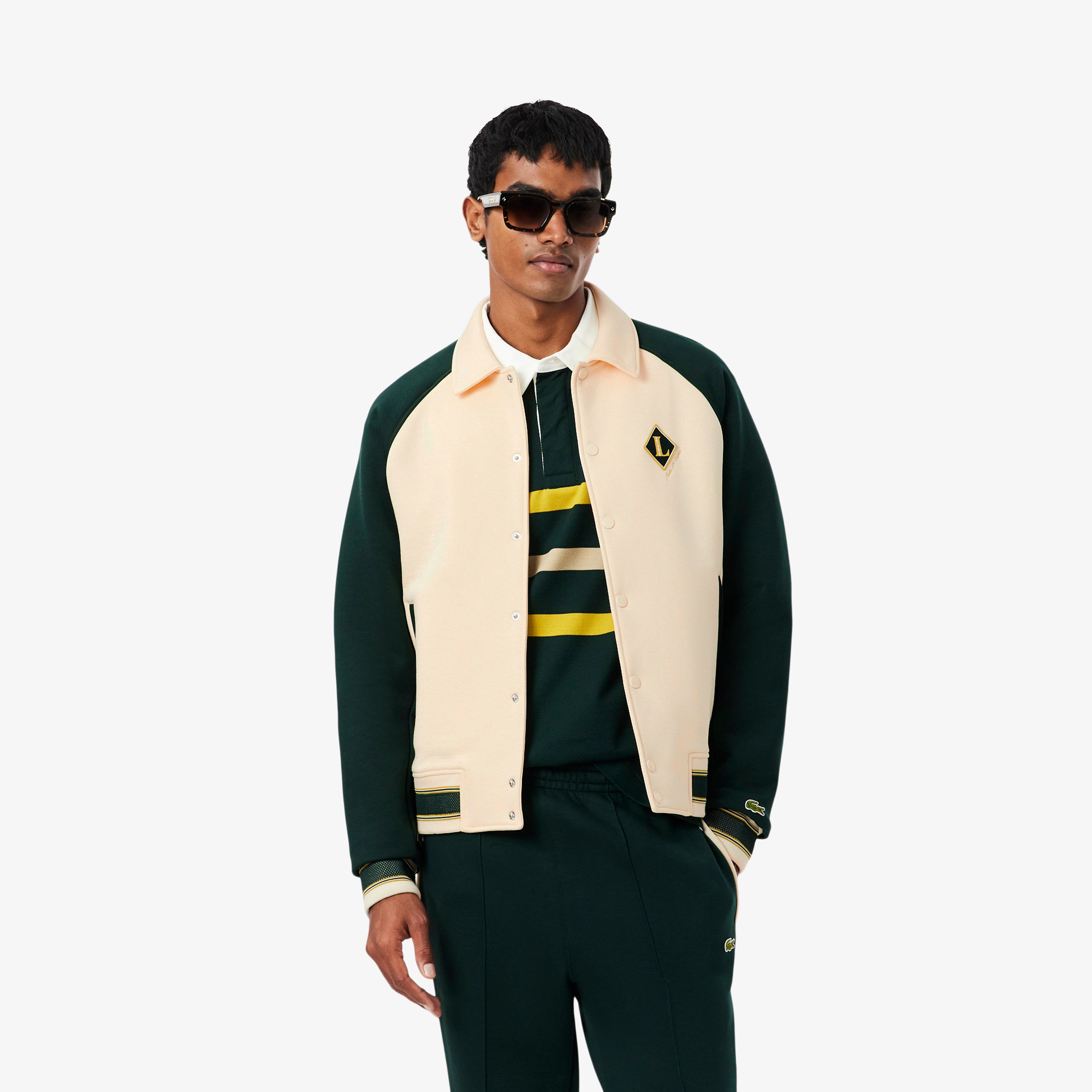 Erkek Classic Fit Renk Bloklu Bej Ceket Erkek Classic Fit Renk Bloklu Bej Ceket