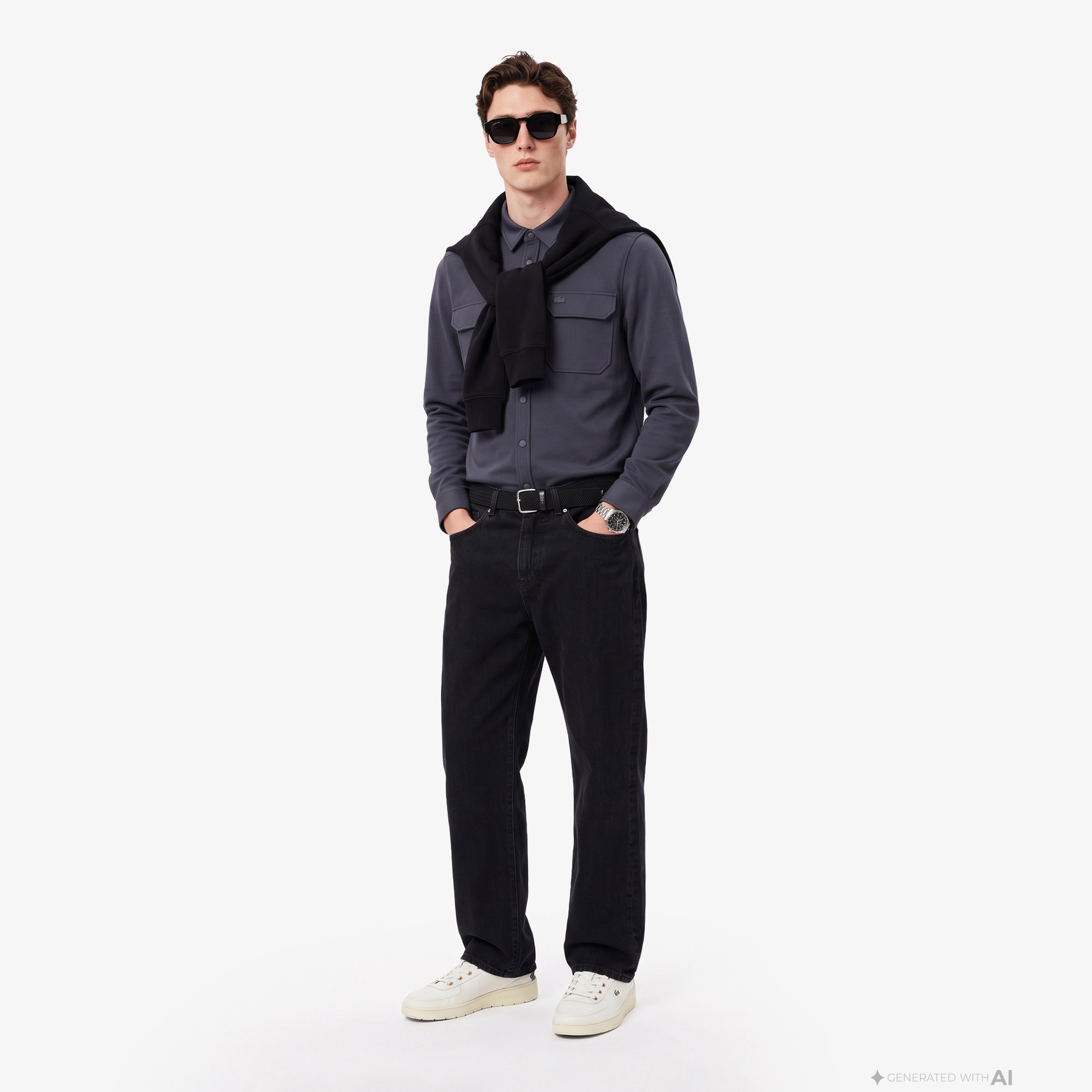 Erkek Regular Fit Koyu Gri Gömlek Erkek Regular Fit Koyu Gri Gömlek