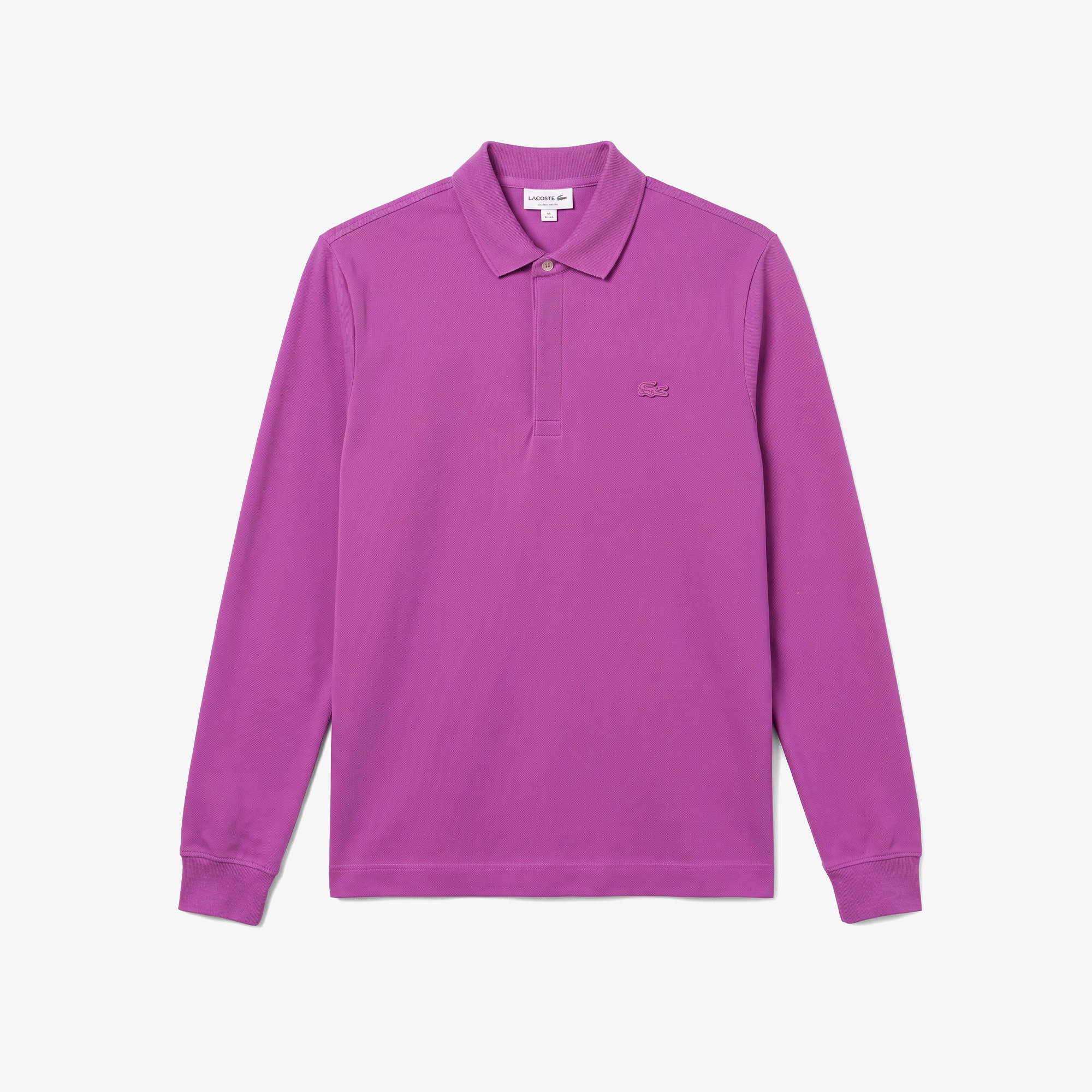 Erkek Regular Fit Uzun Kollu Pembe Paris Polo