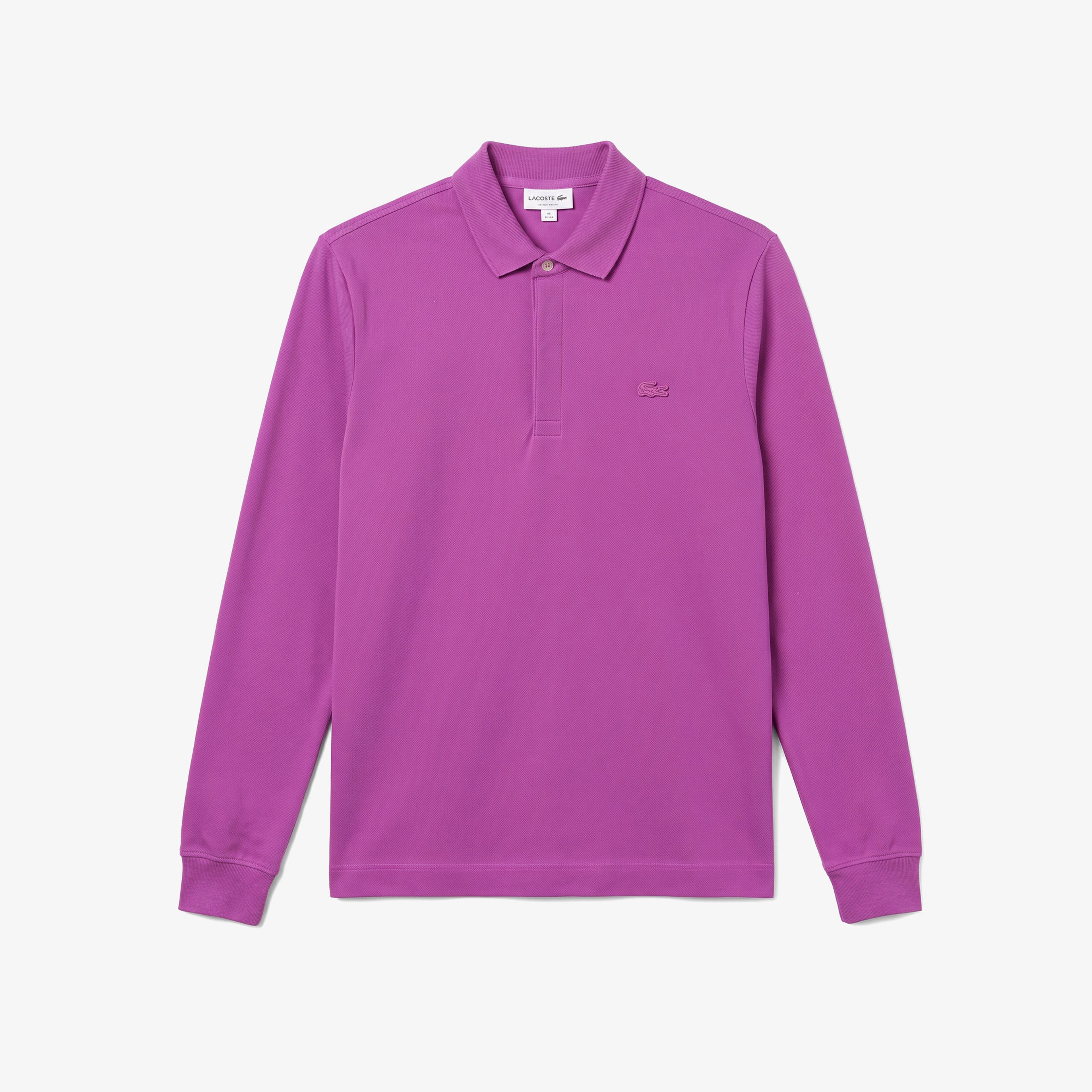 Erkek Regular Fit Uzun Kollu Pembe Paris Polo