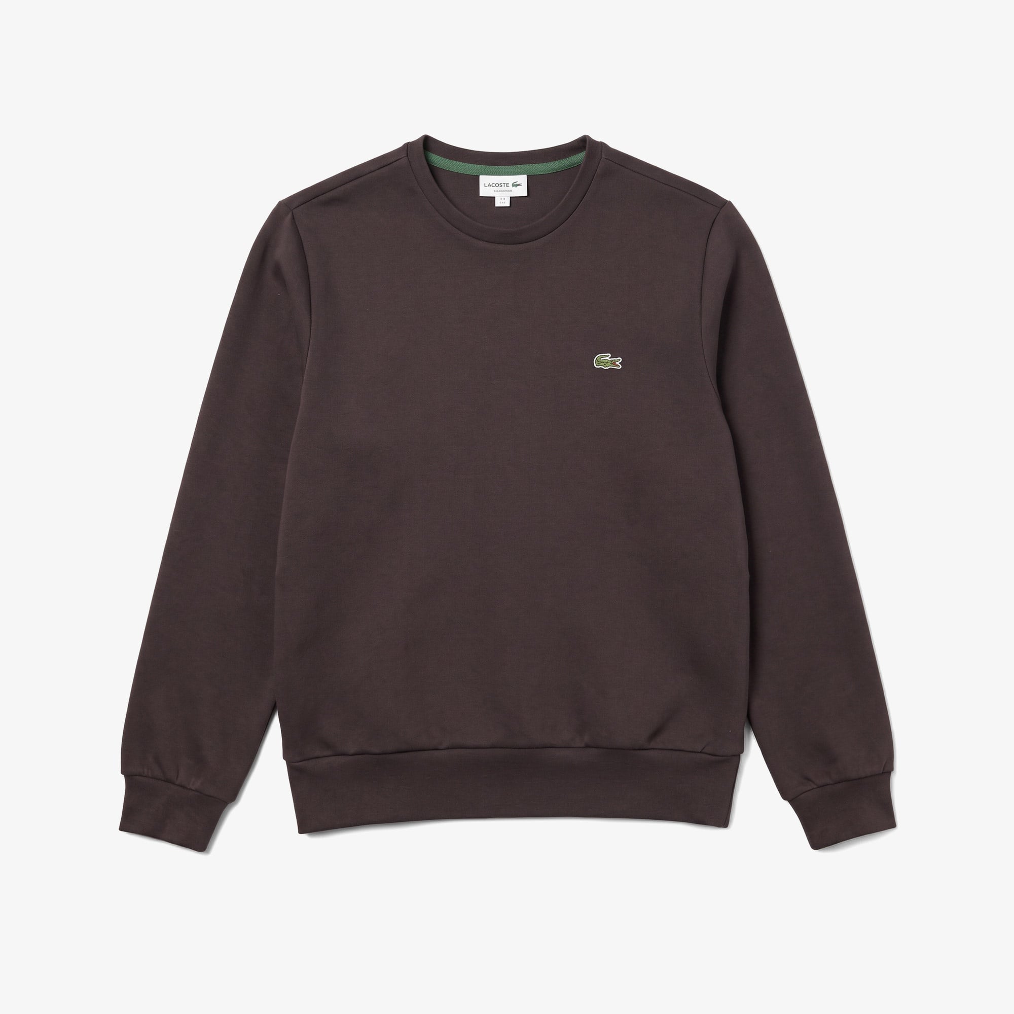 Erkek Classic Fit Bisiklet Yaka Kahverengi Sweatshirt