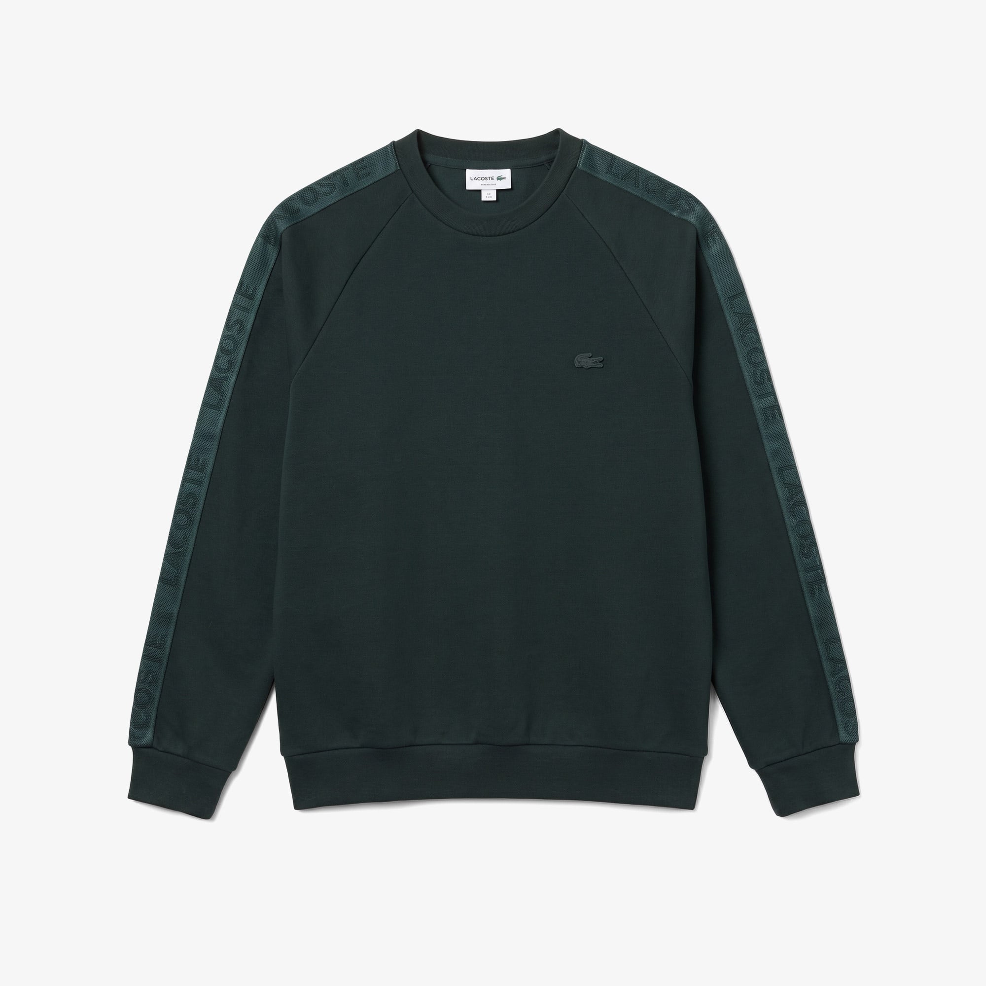 Erkek Classic Fit Bisiklet Yaka Koyu Yeşil Sweatshirt