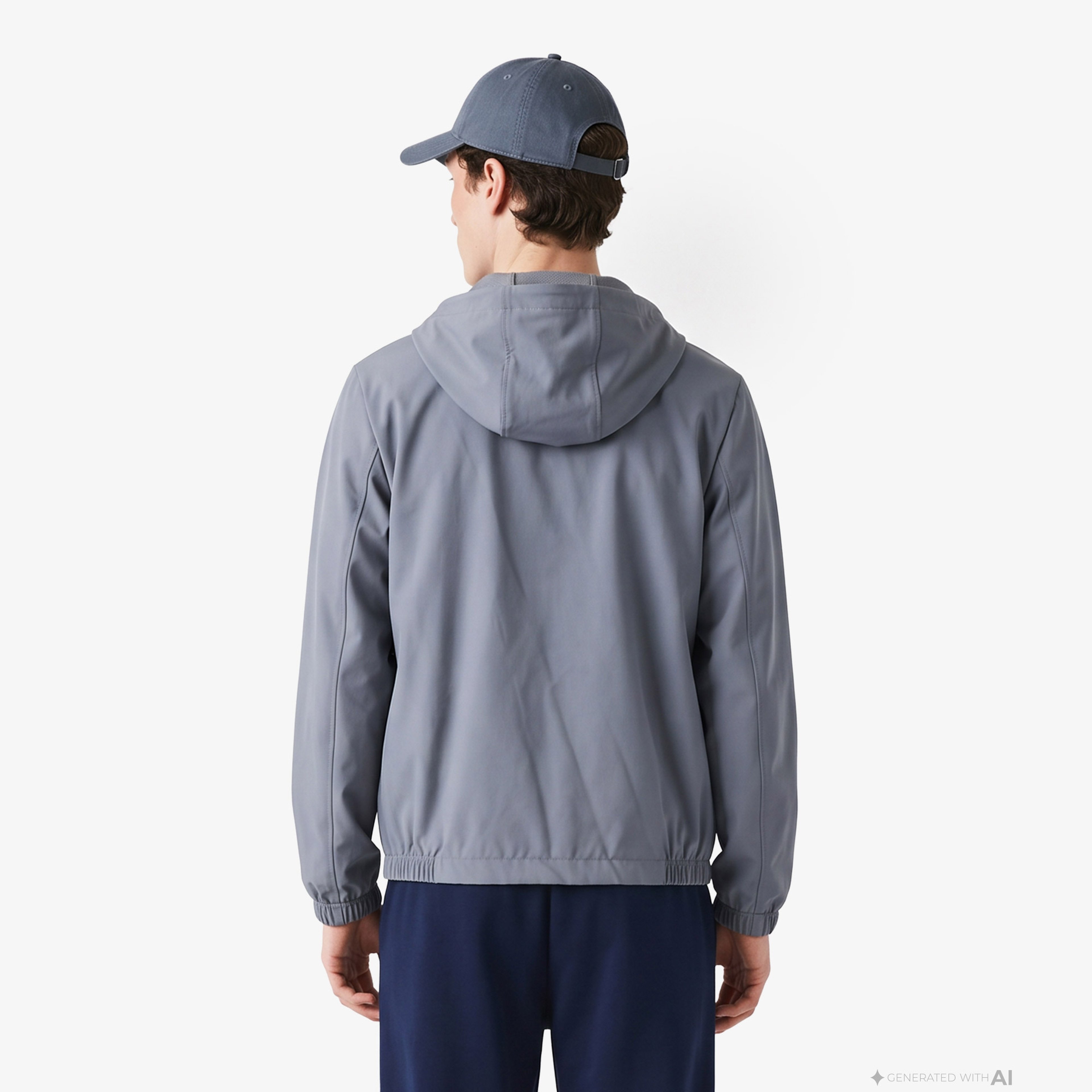 Erkek Regular Fit Kapüşonlu Koyu Gri Mont