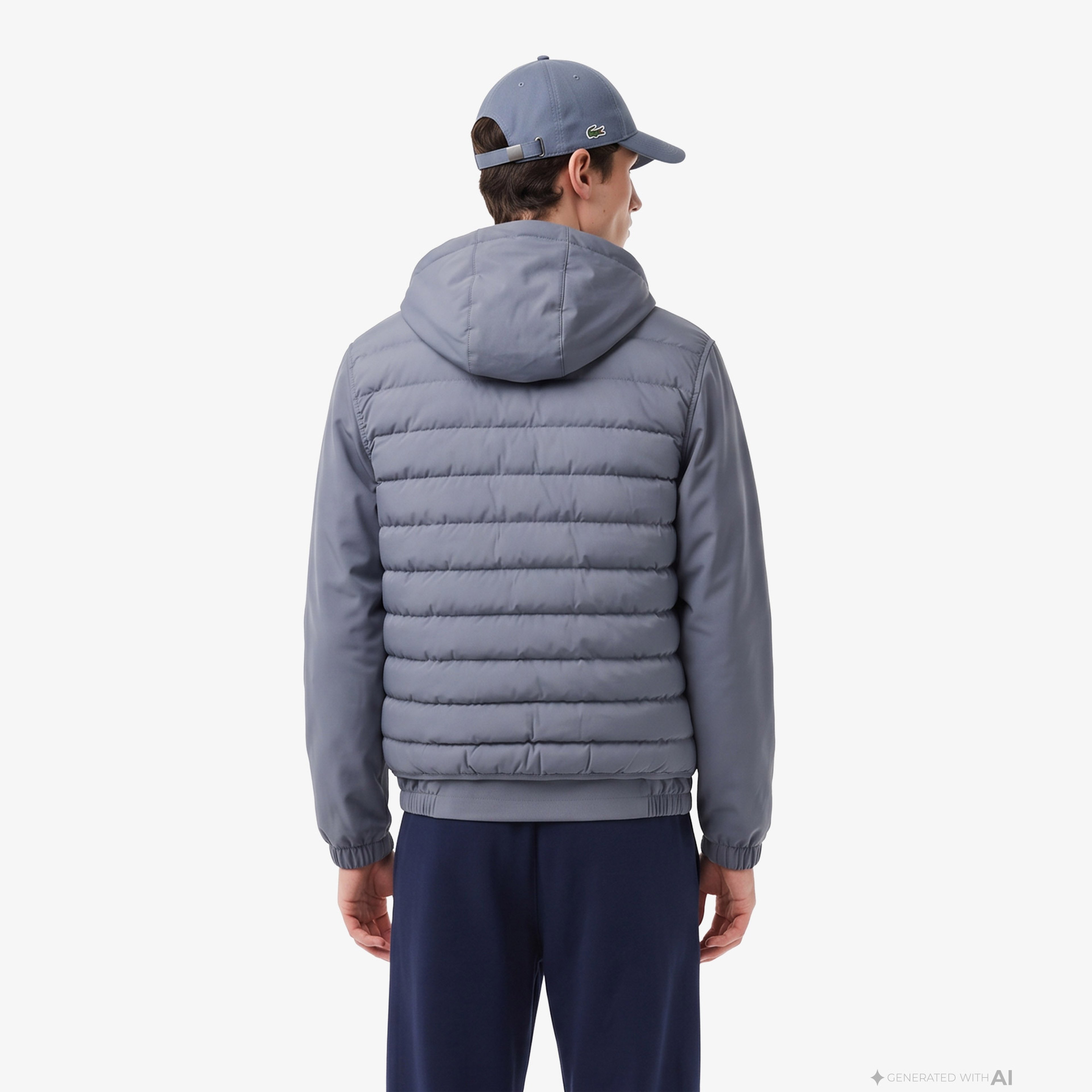 Erkek Regular Fit Kapüşonlu Koyu Gri Mont