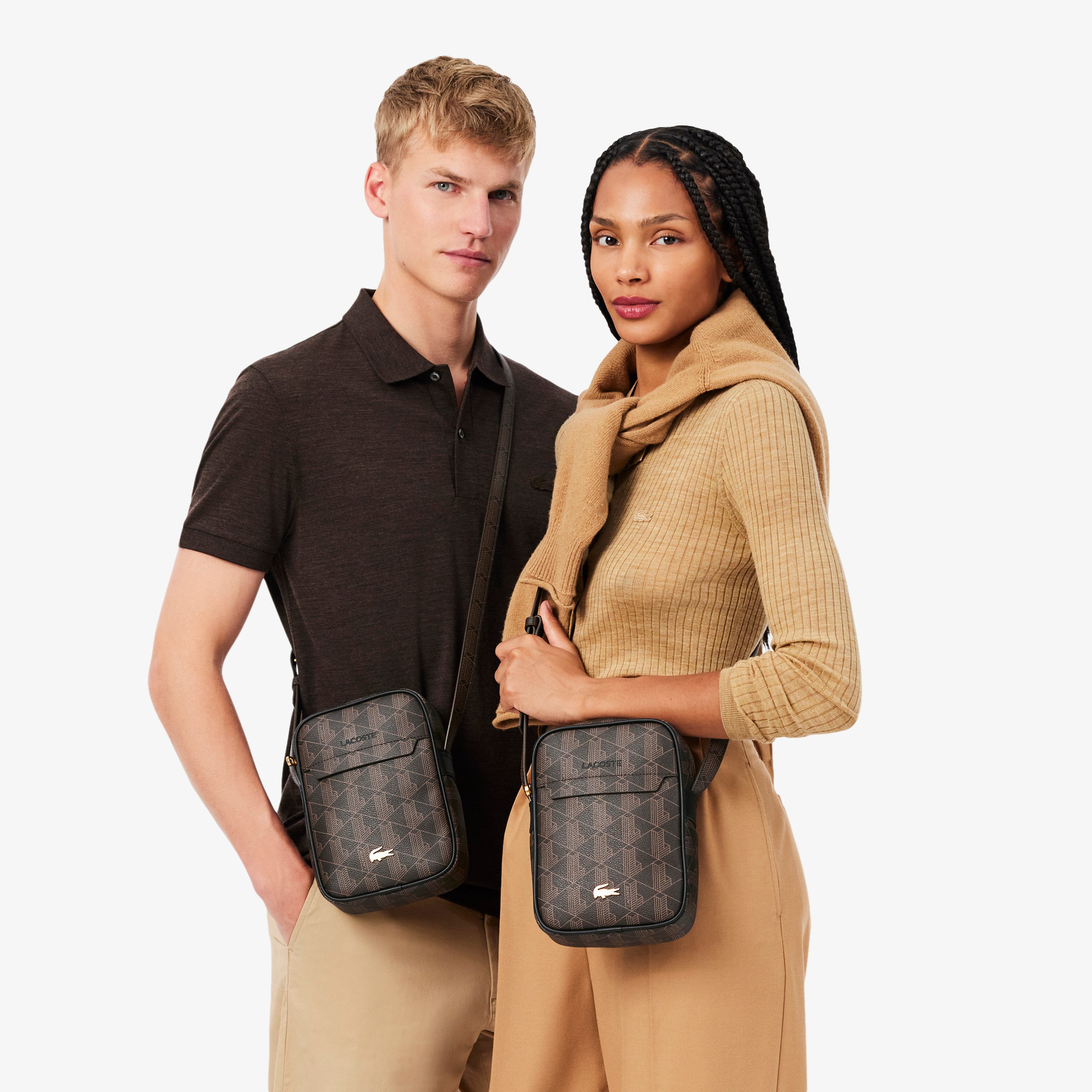 The Blend Unisex Monogram Kahverengi Postacı Çantası