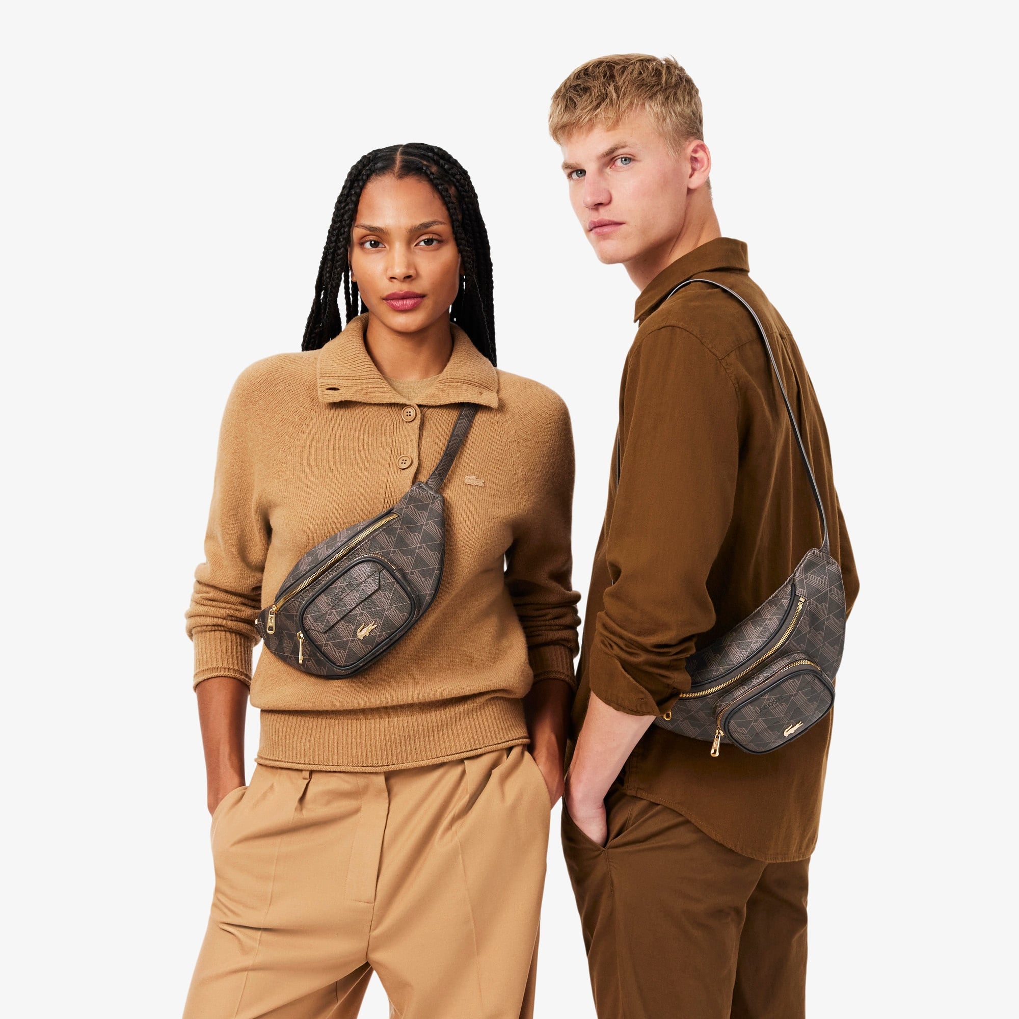 The Blend Unisex Monogram Kahverengi Bel Çantası