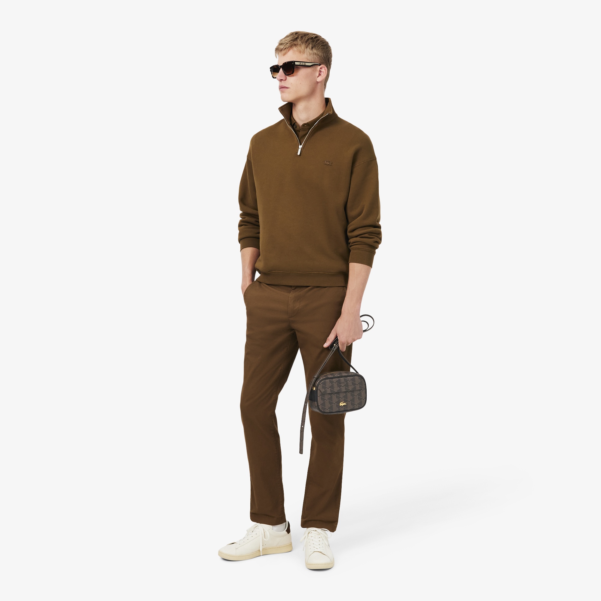 The Blend Unisex Monogram Kahverengi Postacı Çantası