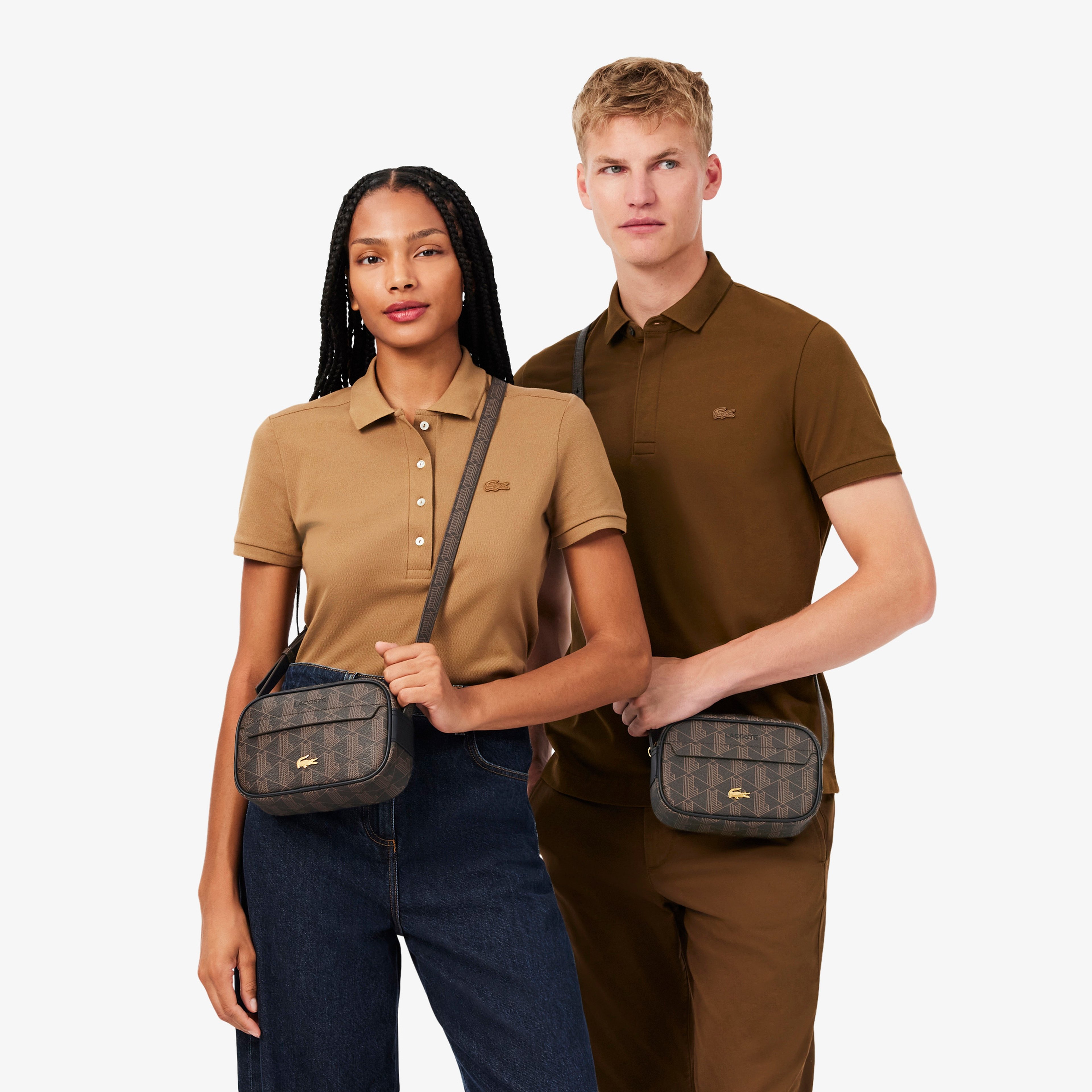 The Blend Unisex Monogram Kahverengi Postacı Çantası