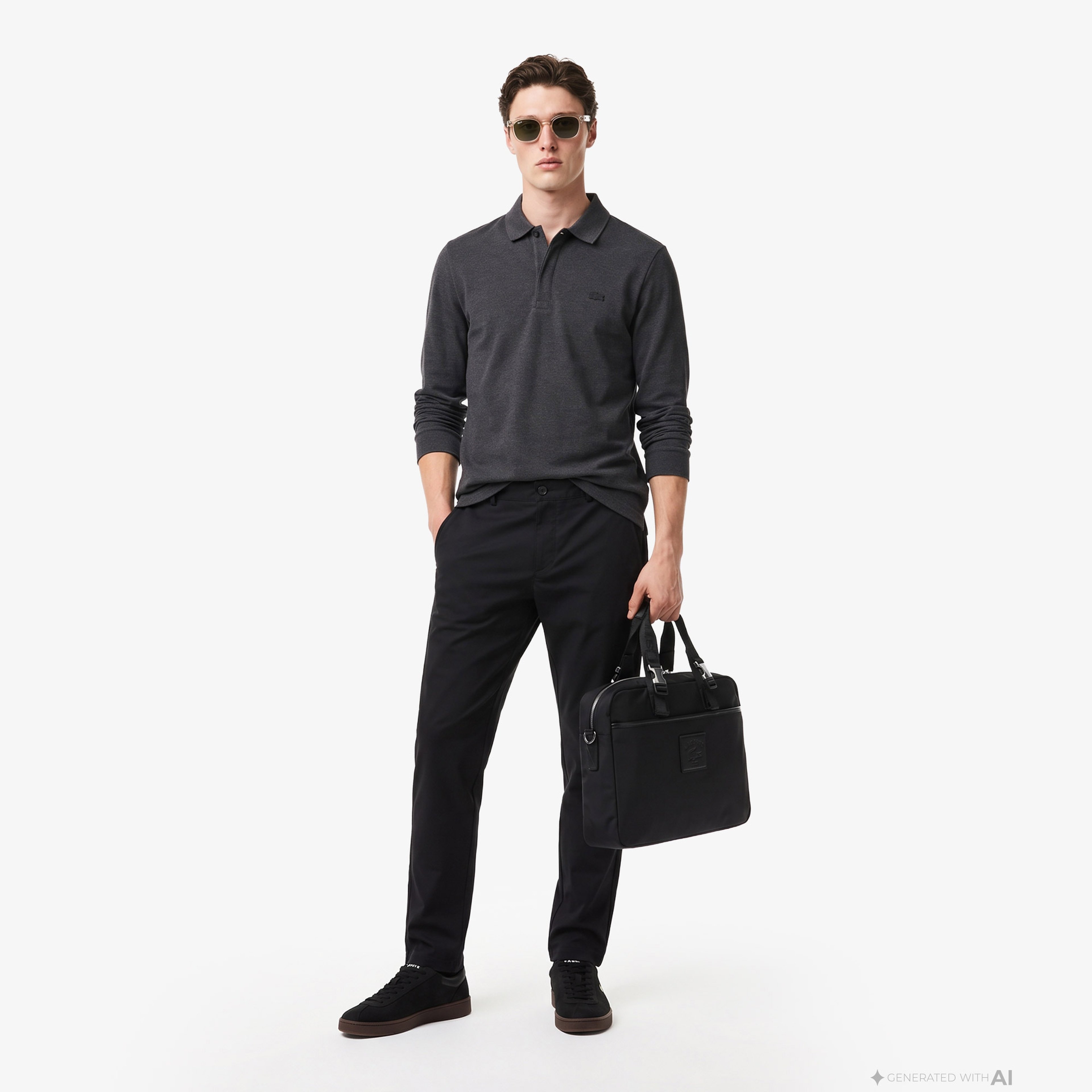 Erkek Regular Fit Uzun Kollu Gri Paris Polo Erkek Regular Fit Uzun Kollu Gri Paris Polo