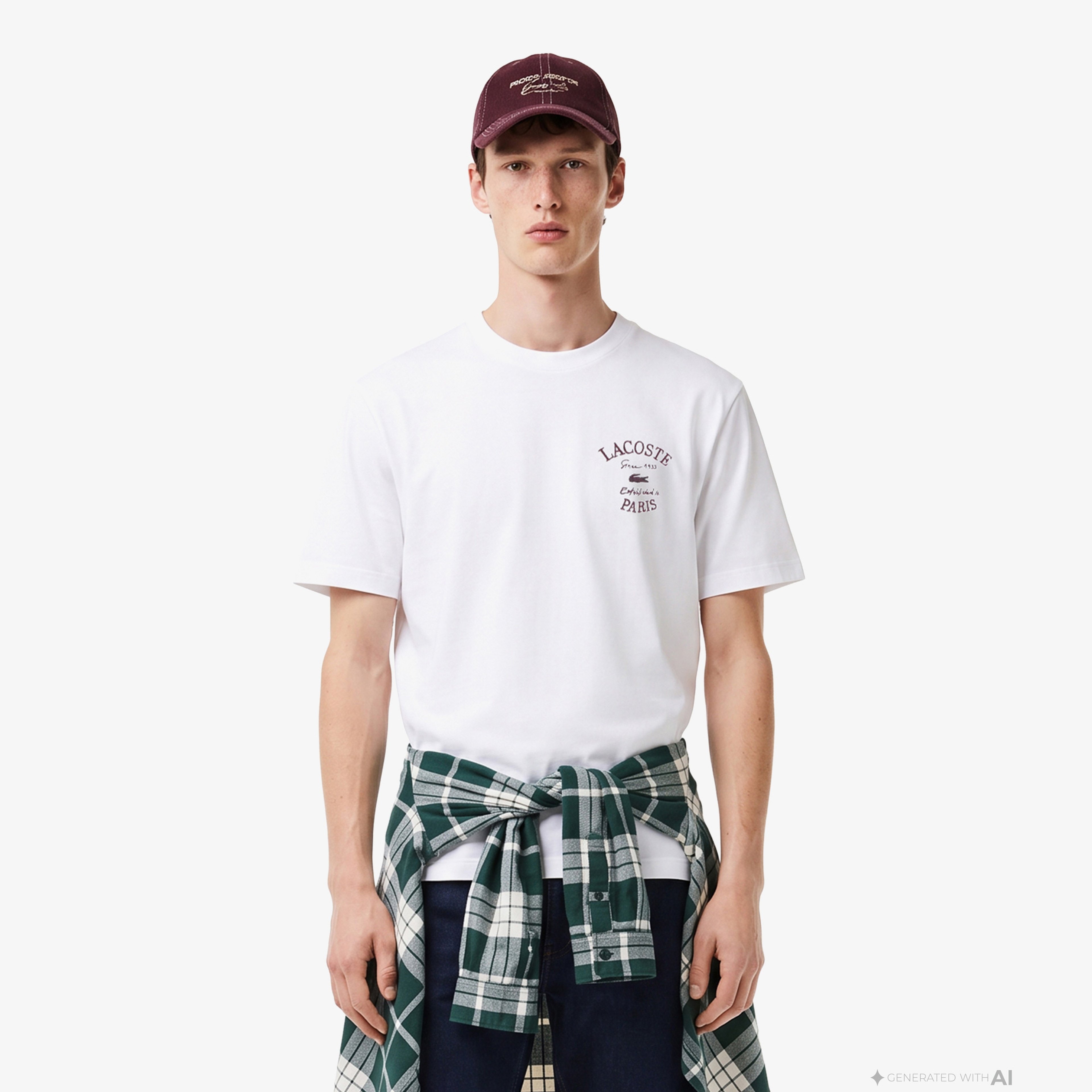 Erkek Classic Fit Bisiklet Yaka Beyaz T-Shirt