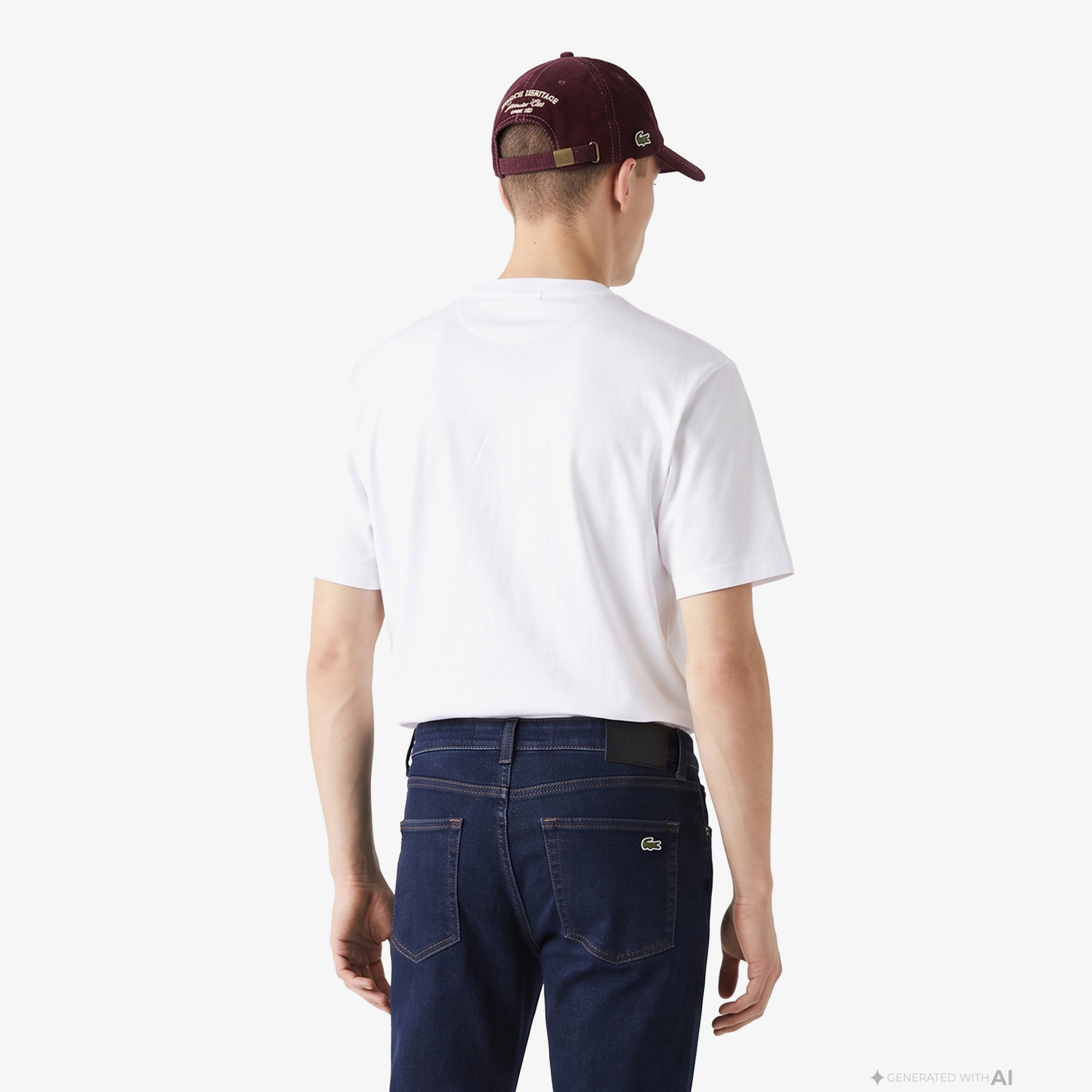 Erkek Classic Fit Bisiklet Yaka Beyaz T-Shirt