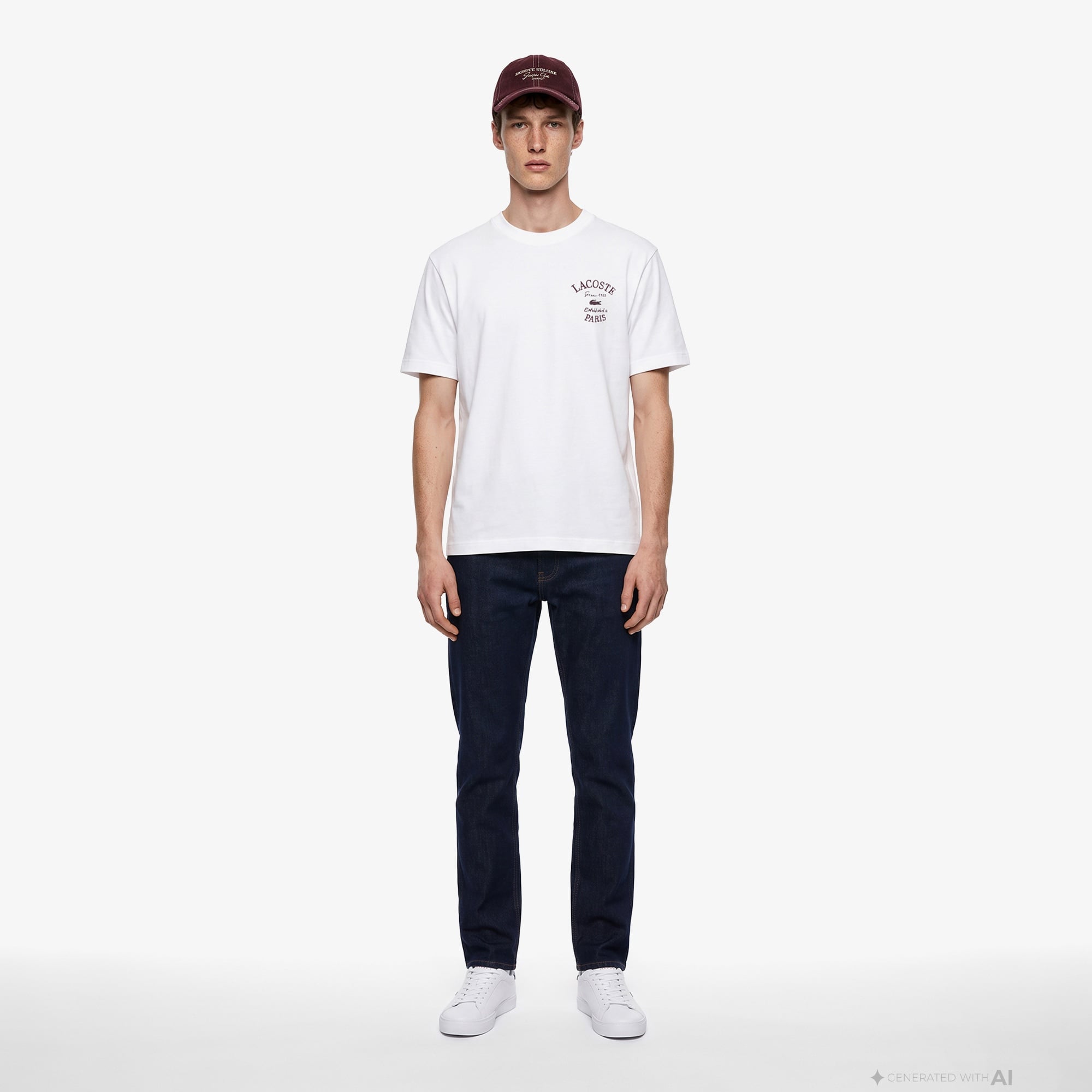 Erkek Classic Fit Bisiklet Yaka Beyaz T-Shirt