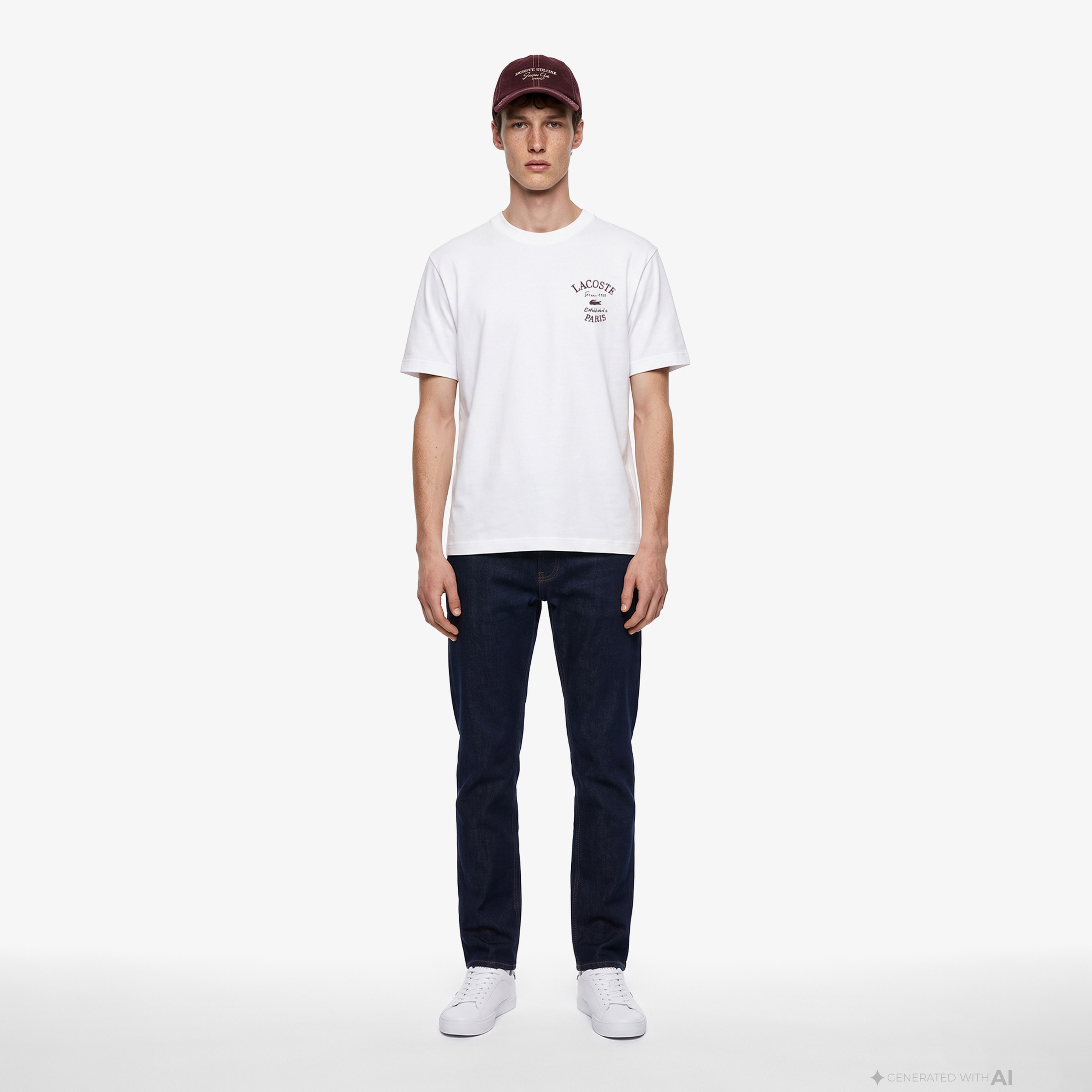 Erkek Classic Fit Bisiklet Yaka Beyaz T-Shirt