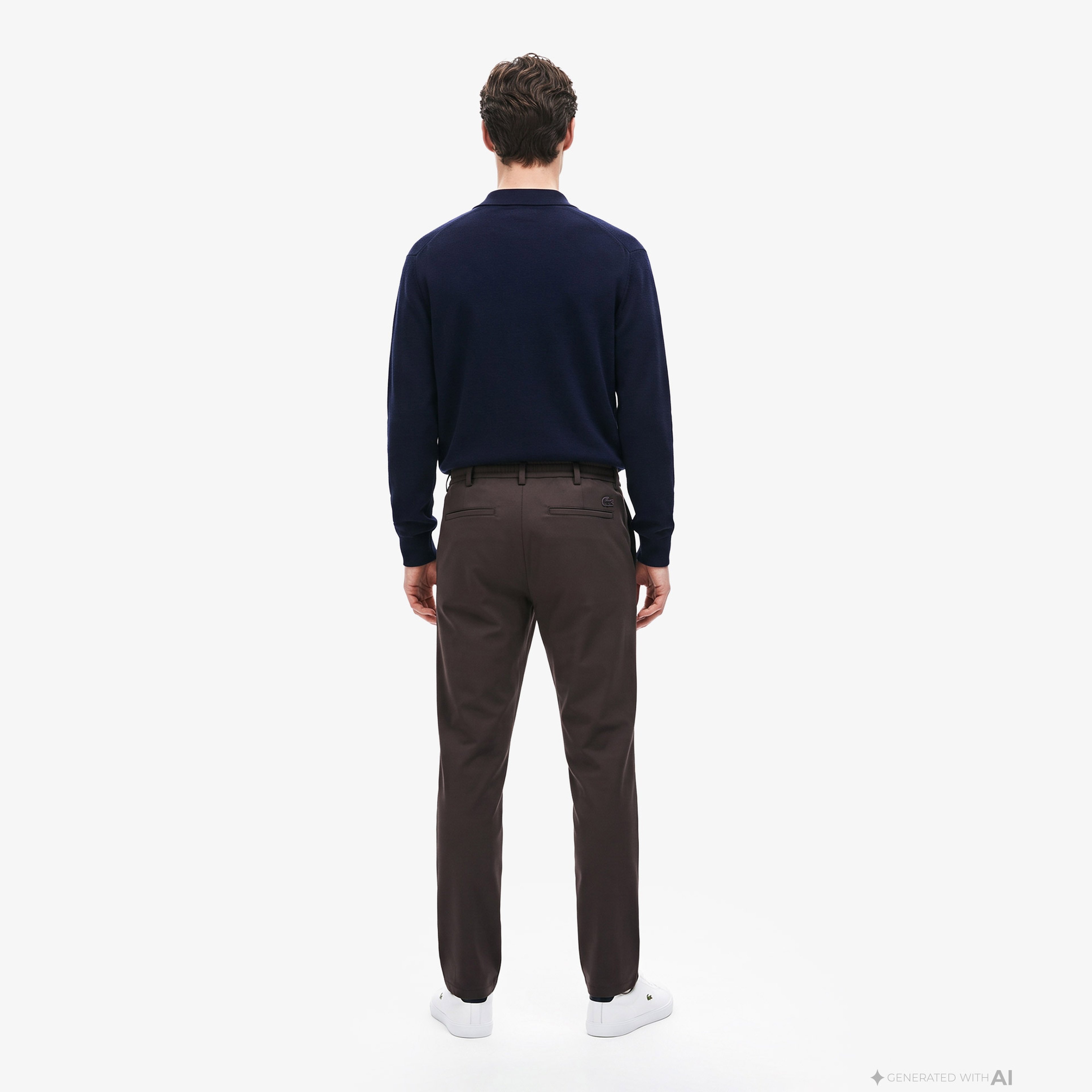 Erkek Slim Fit Kahverengi Pantolon