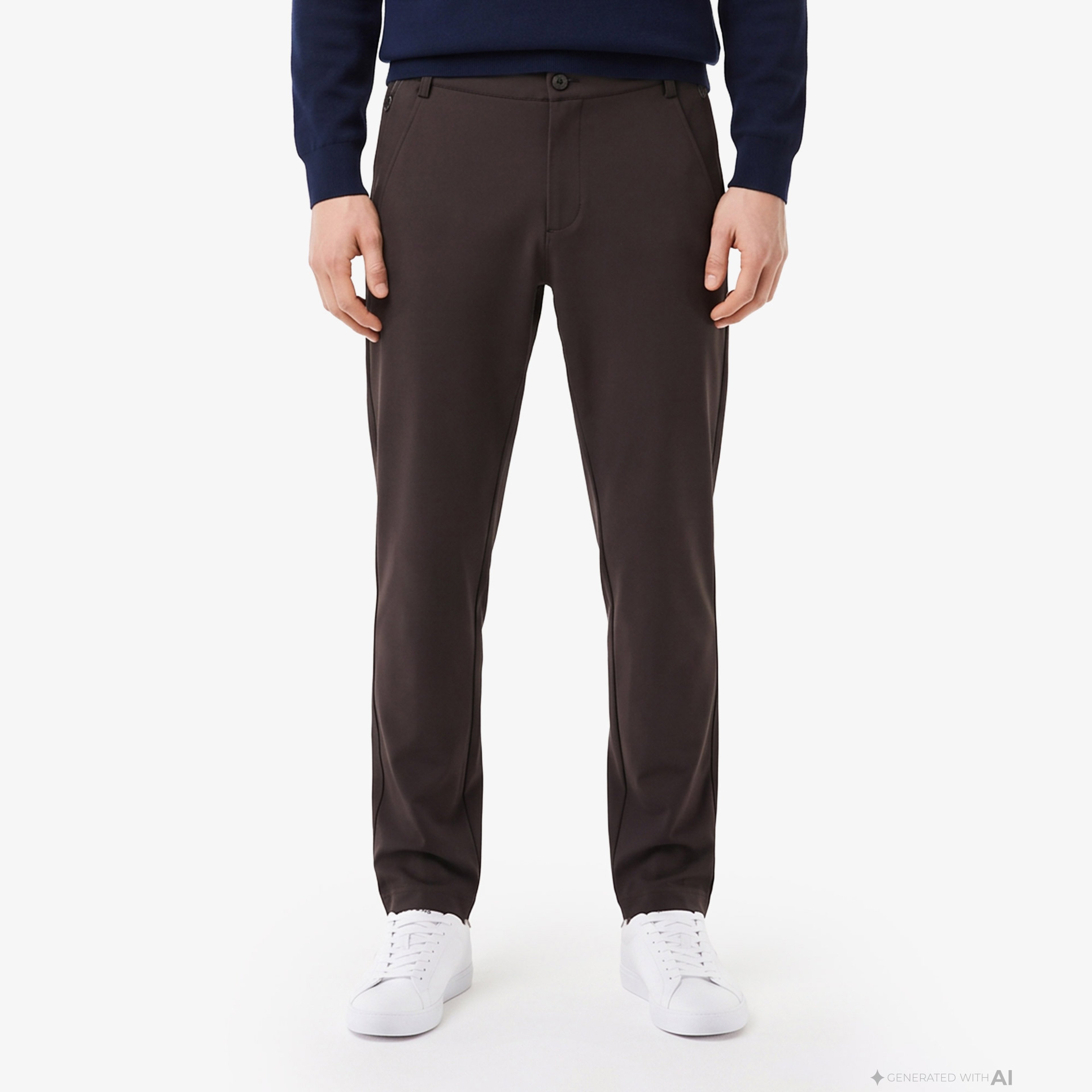 Erkek Slim Fit Kahverengi Pantolon
