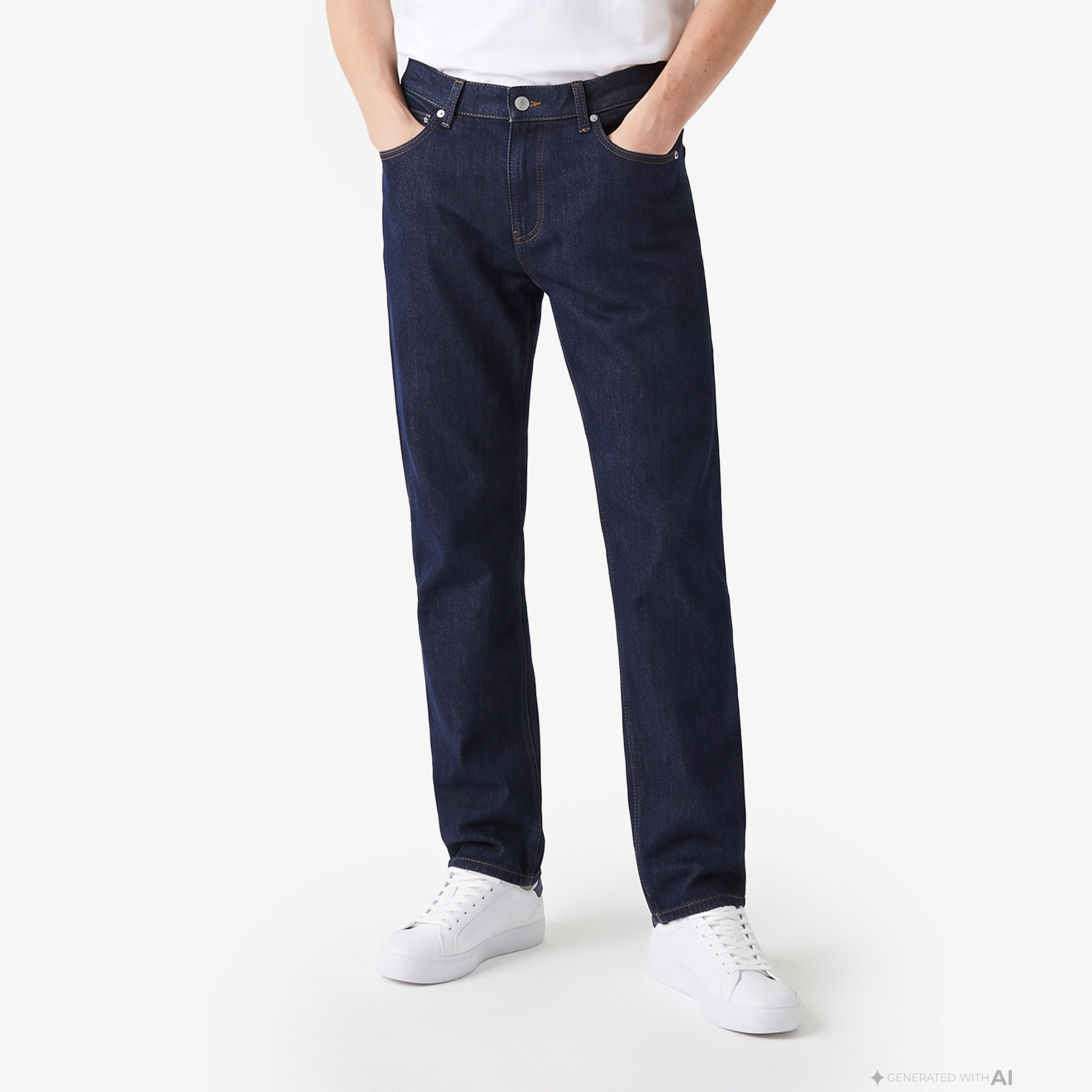 Erkek Tapered Fit Lacivert Jean Pantolon Erkek Tapered Fit Lacivert Jean Pantolon