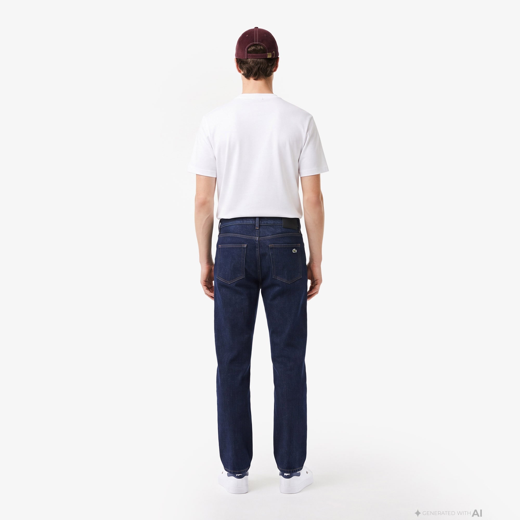 Erkek Tapered Fit Lacivert Jean Pantolon