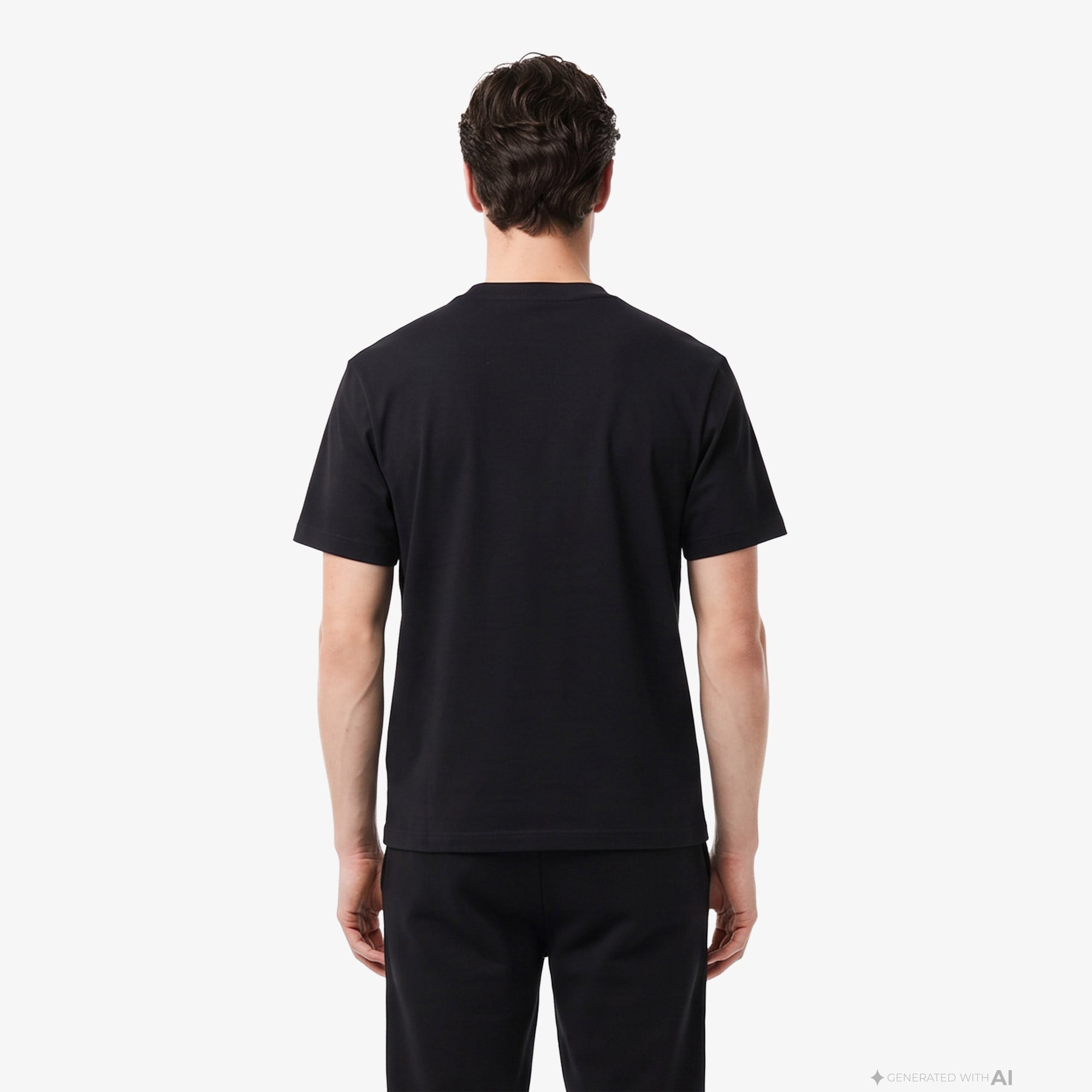Erkek Relaxed Fit Bisiklet Yaka Siyah T-Shirt